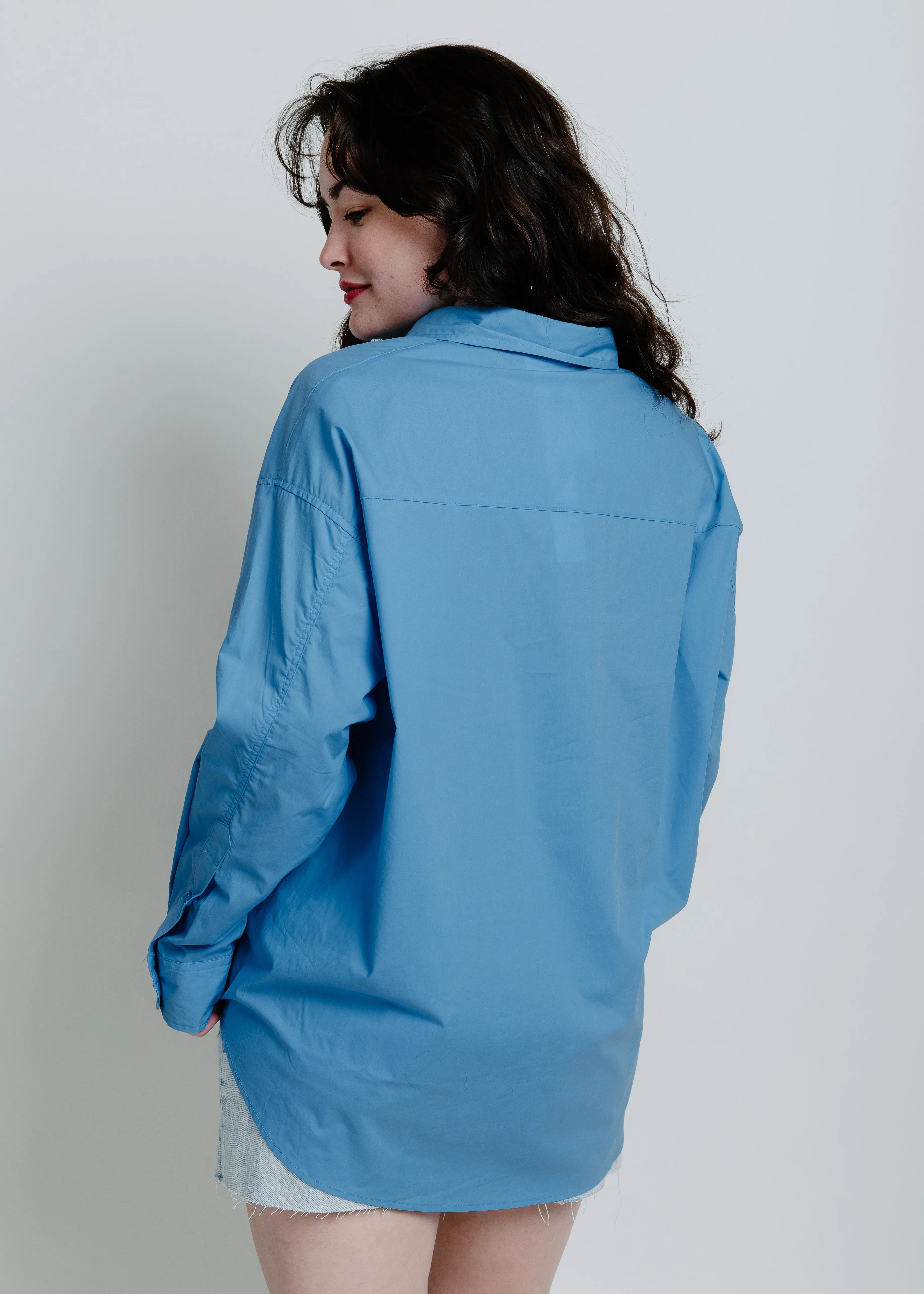 Milana Button Down Top - Blue sold by Vinnie Louise product image thumbnail 4