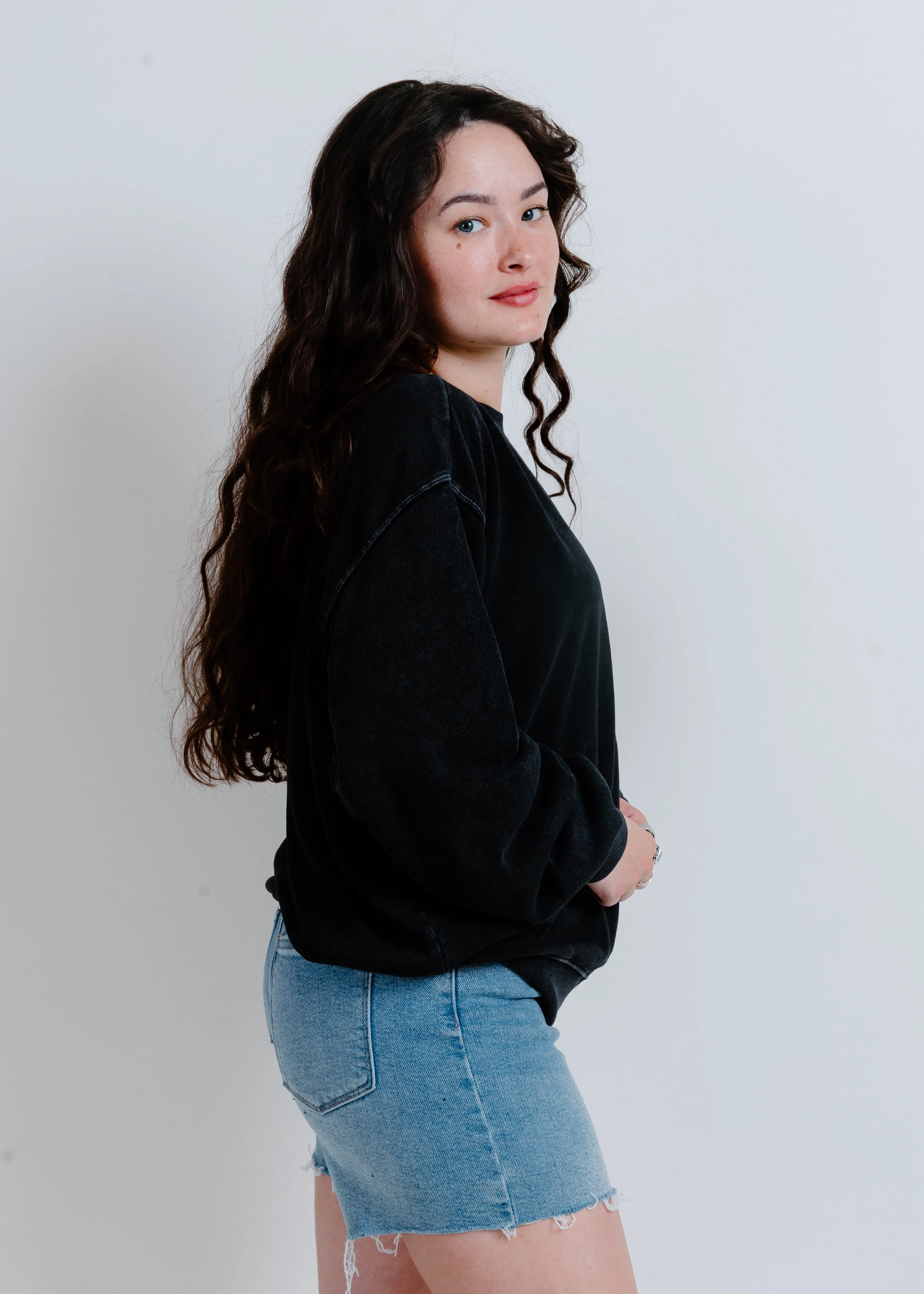 Poppy Crewneck - Black sold by Vinnie Louise product image thumbnail 3