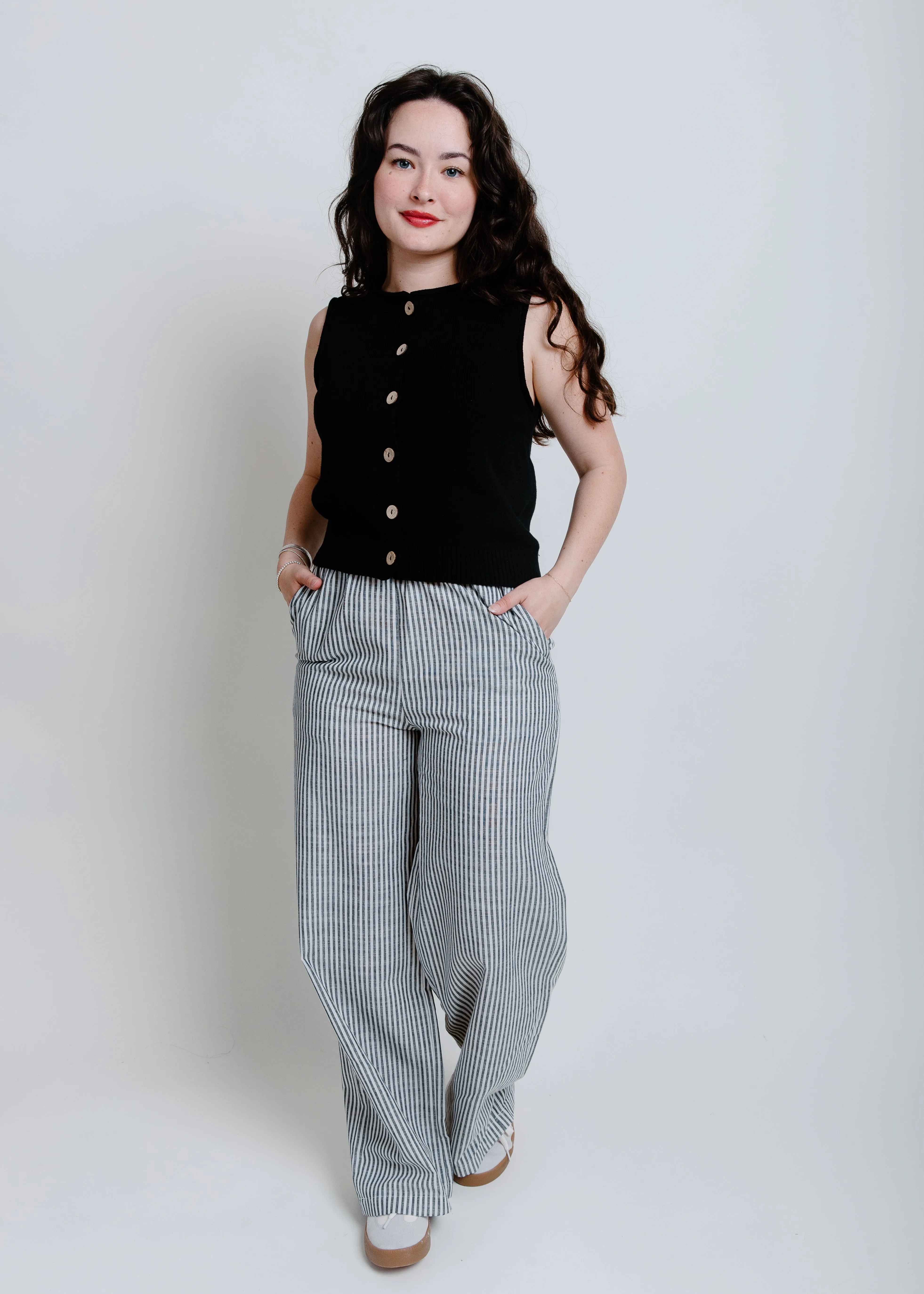 Taylar Knit Button Down Vest - Black sold by Vinnie Louise product image thumbnail 2