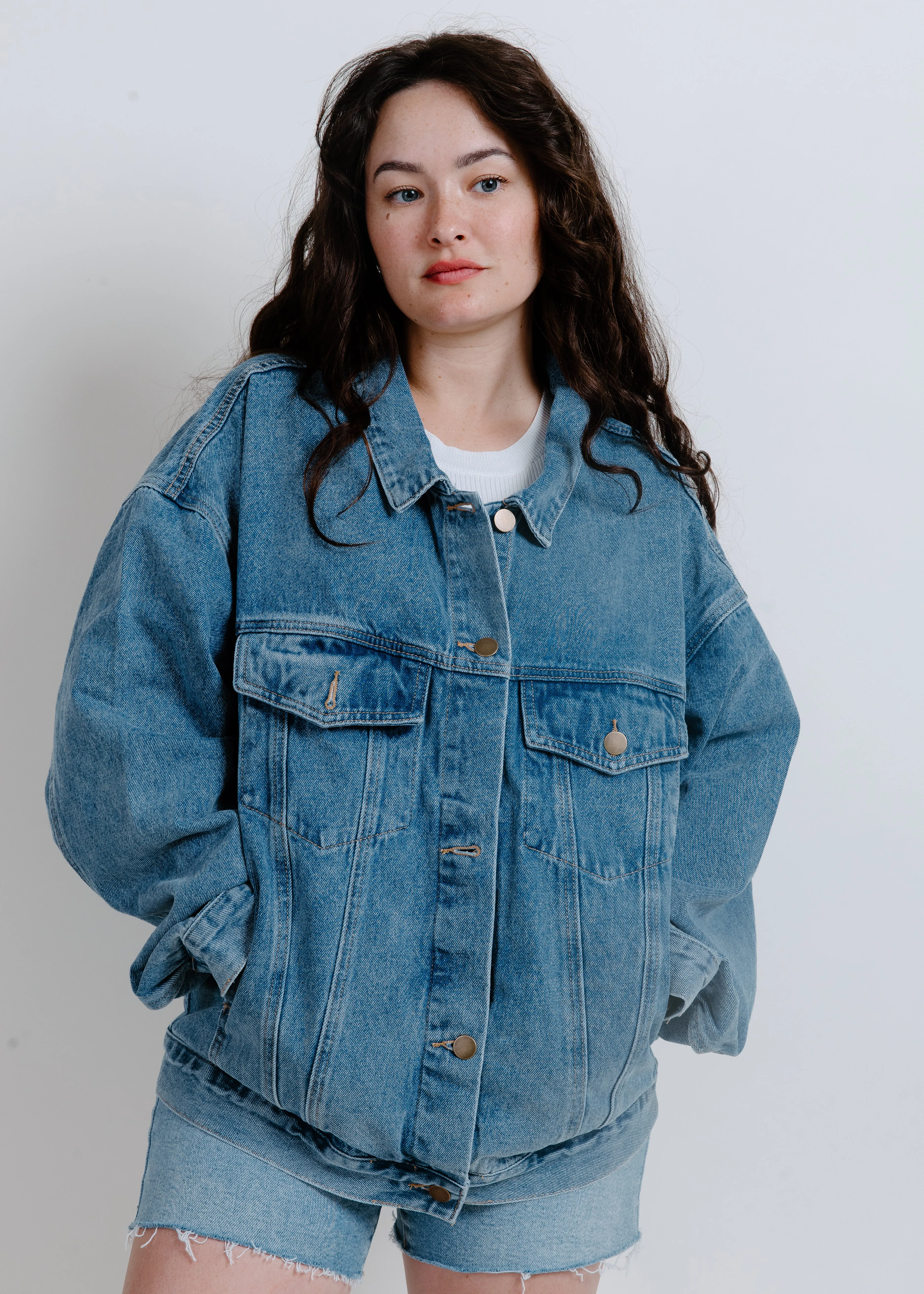 Hazel Boxy Denim Jacket sold by Vinnie Louise product image thumbnail 4