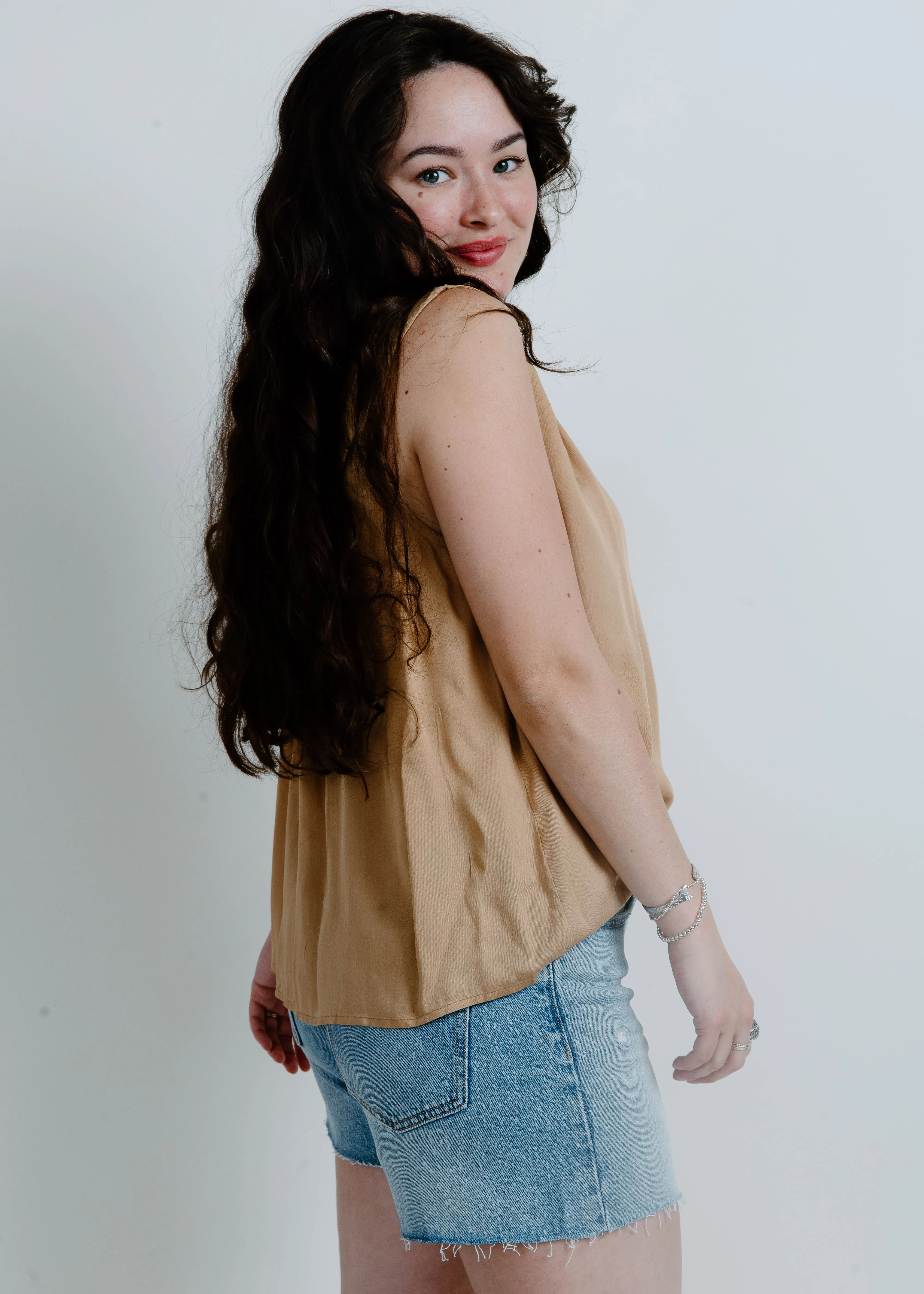 Maia Sleeveless Blouse - Camel sold by Vinnie Louise product image thumbnail 2