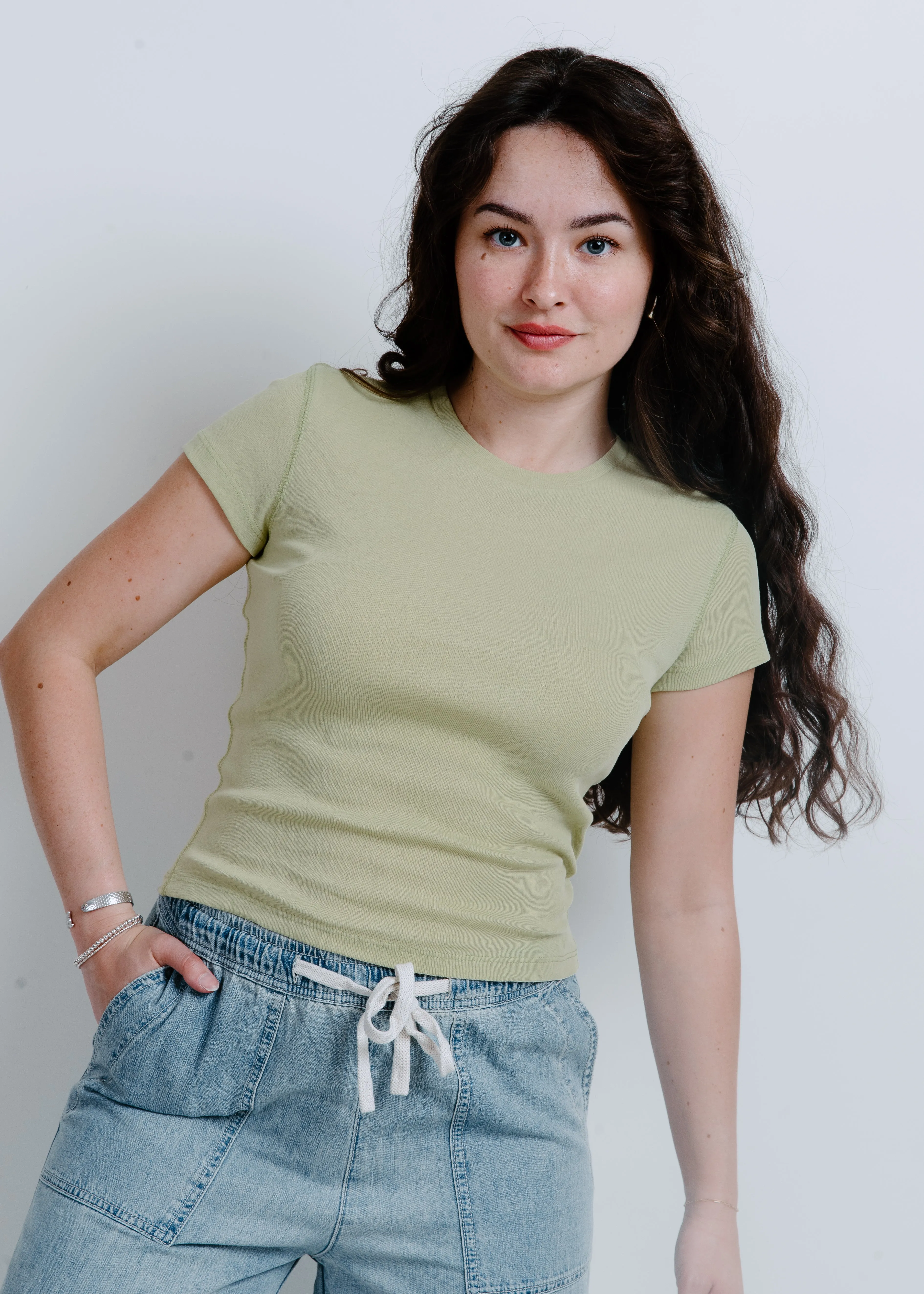 Brighton Tee - Sage sold by Vinnie Louise