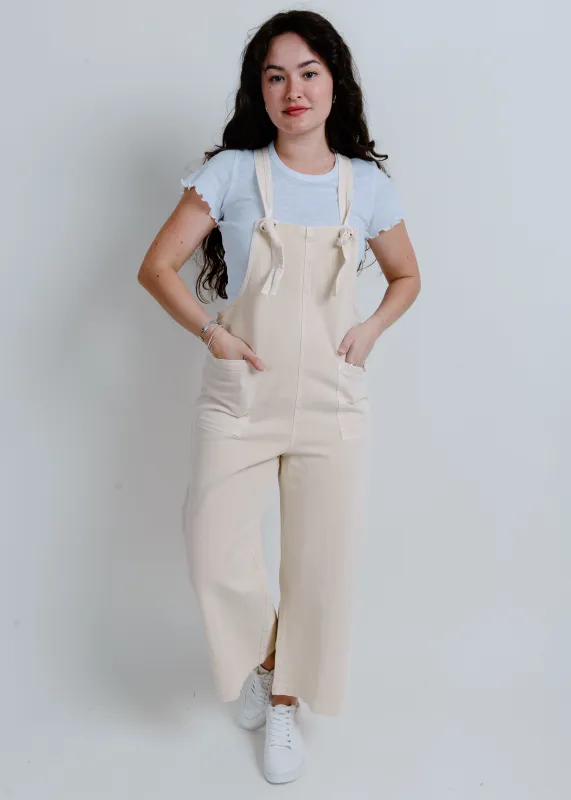 Tulip Town Jumpsuit - Oatmeal sold by Vinnie Louise