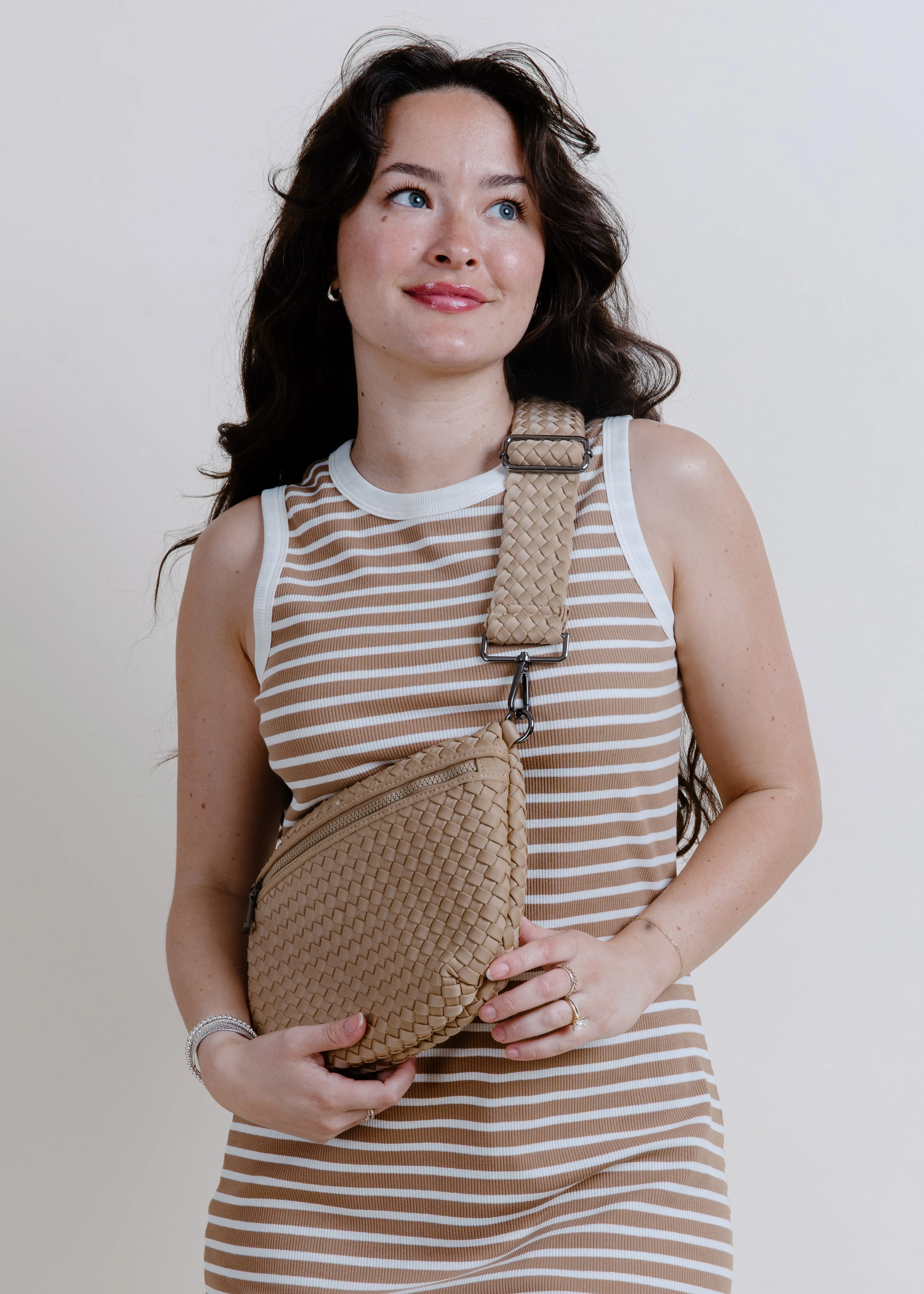 Sadie Woven Crossbody - Nude sold by Vinnie Louise