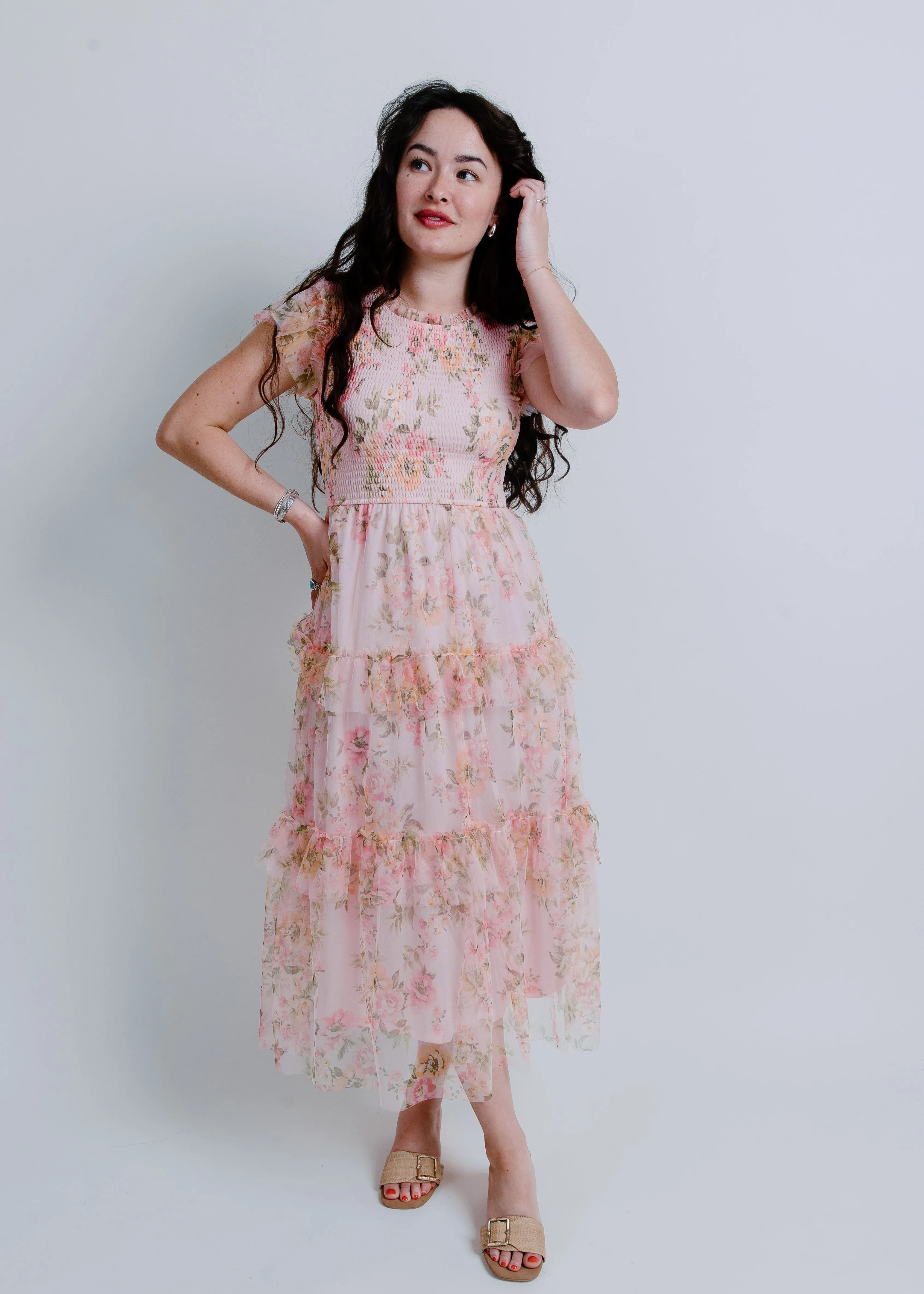 Lorenza Tiered Midi Dress sold by Vinnie Louise