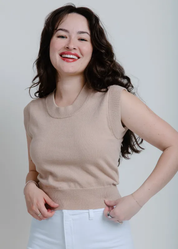 Lola Knit Sweater - Taupe sold by Vinnie Louise