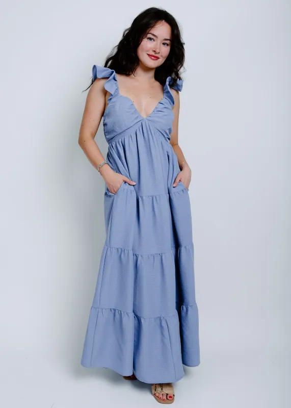 Olympia Tiered Midi Dress sold by Vinnie Louise