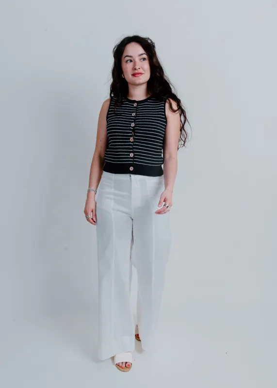Josie Wide Leg Pants - Cream sold by Vinnie Louise