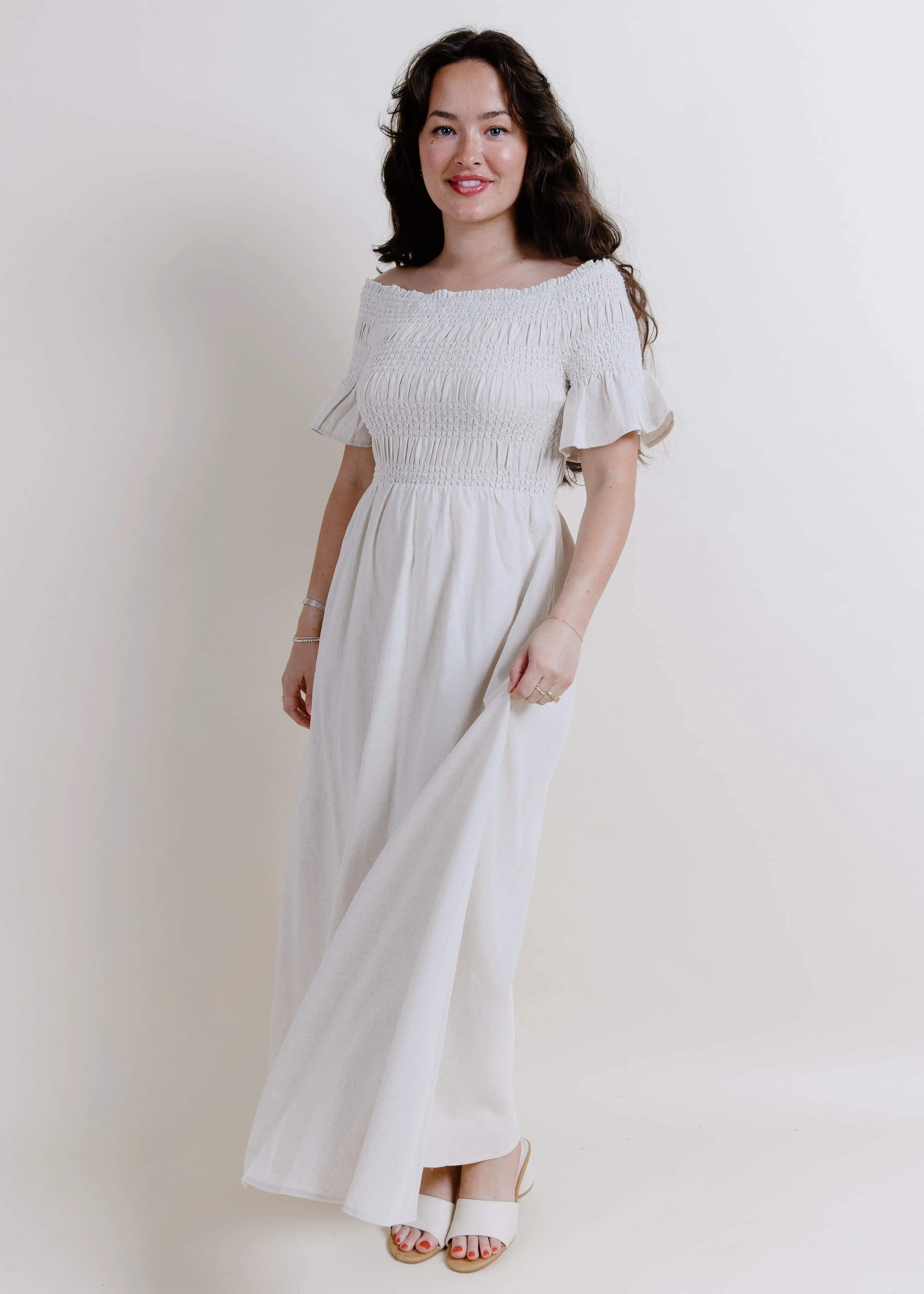 Lina Linen Maxi Dress sold by Vinnie Louise product image thumbnail 2