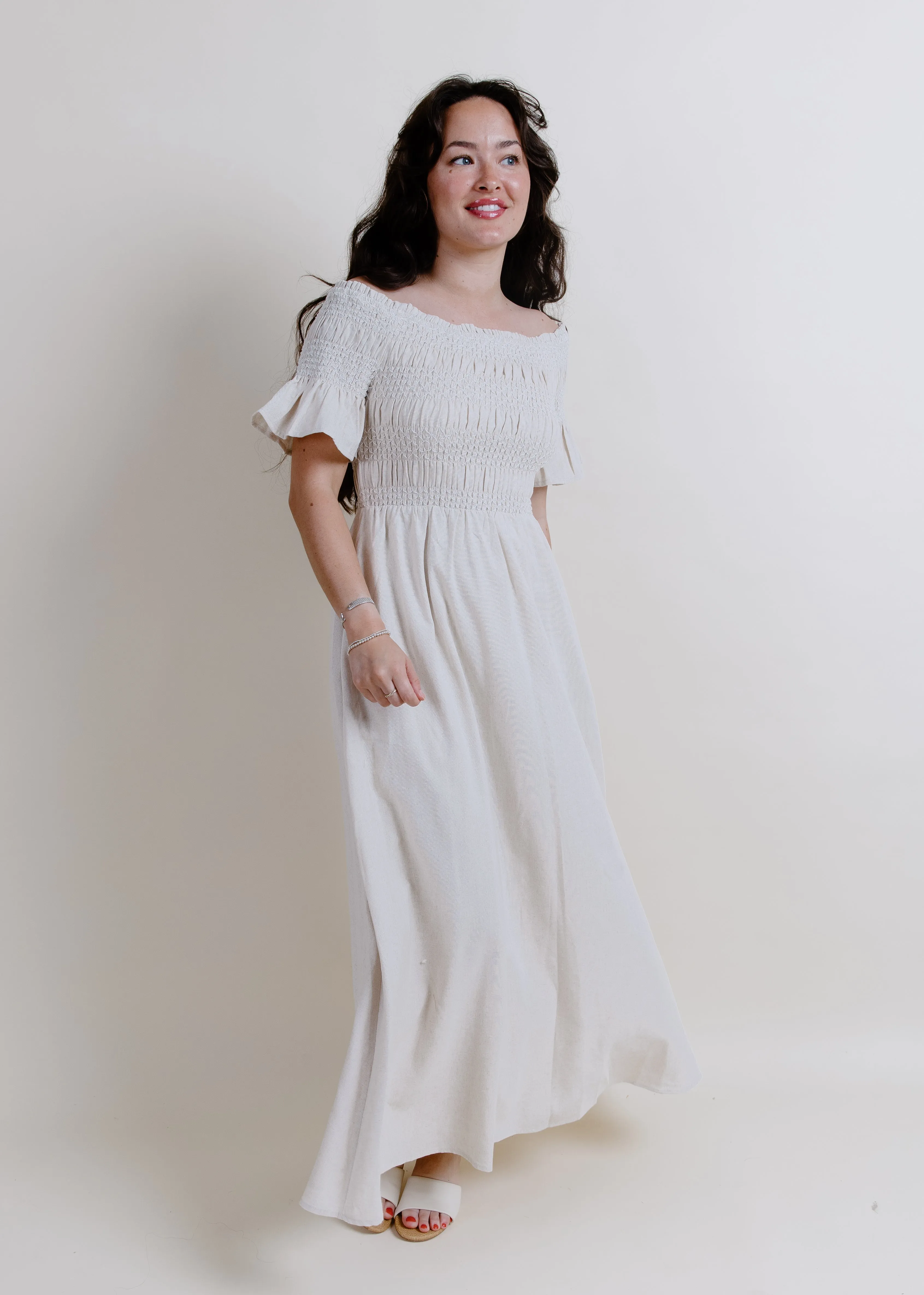 Lina Linen Maxi Dress sold by Vinnie Louise product image thumbnail 3