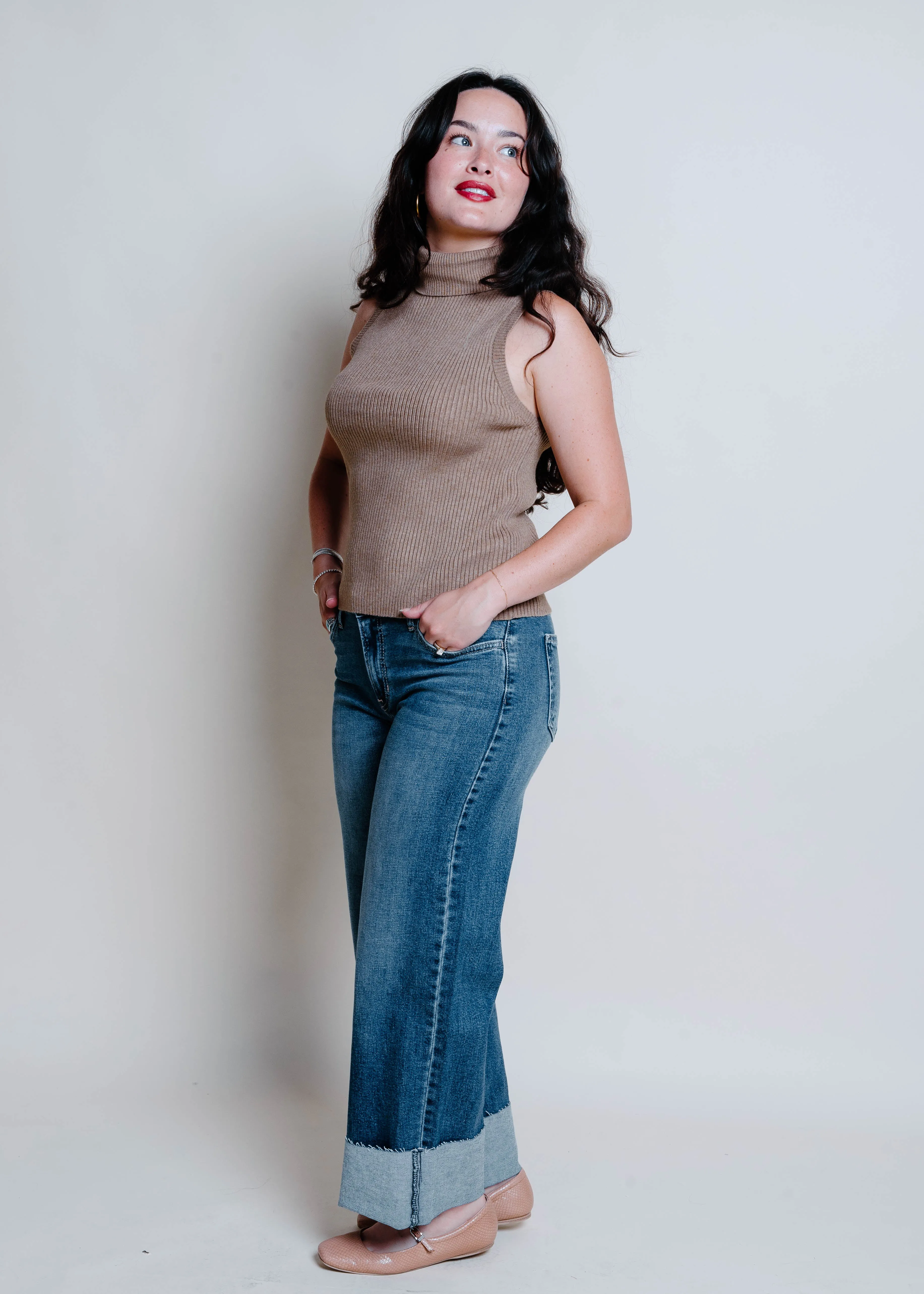 Milana Cuffed Wide Leg Denim sold by Vinnie Louise product image thumbnail 2