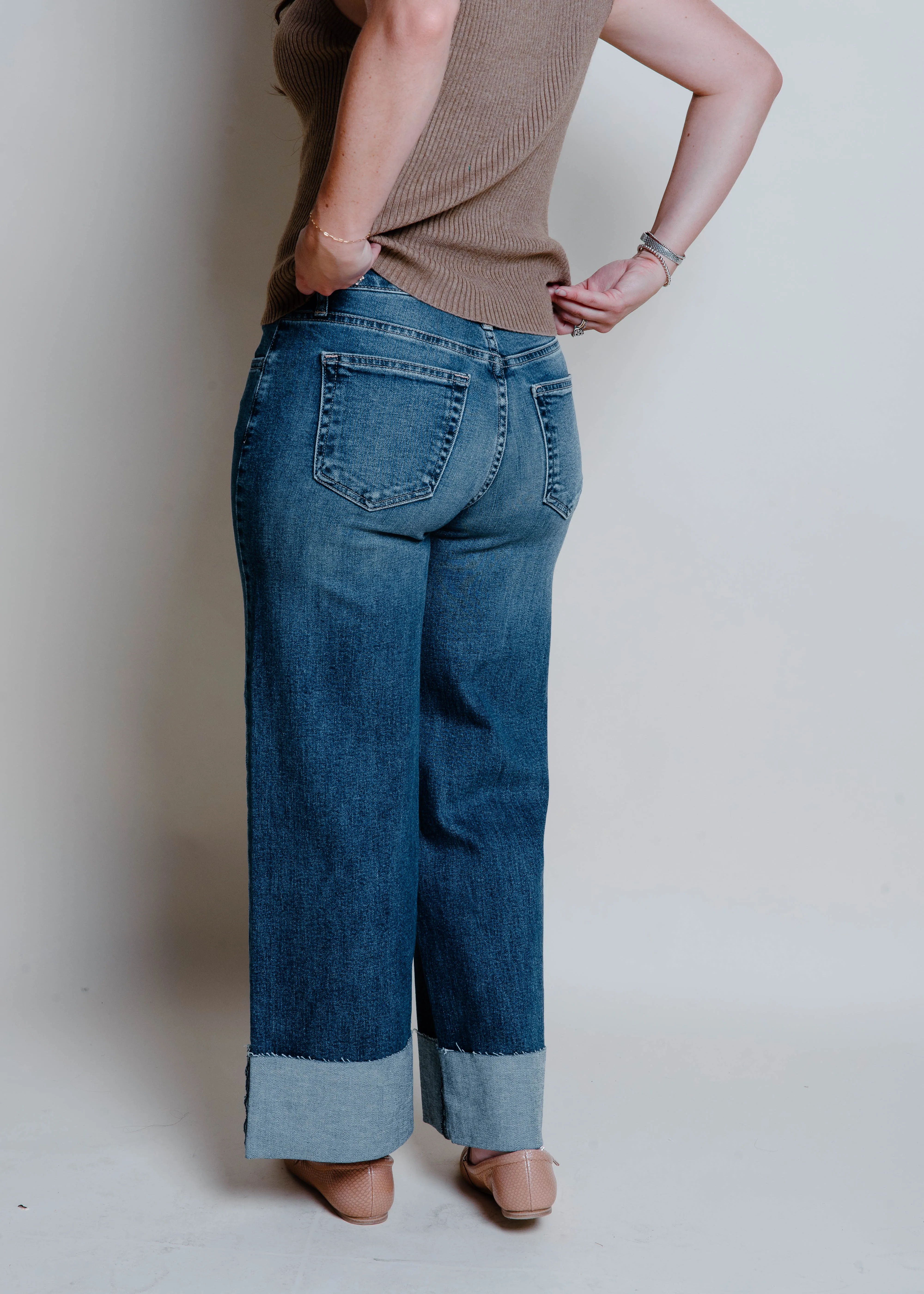Milana Cuffed Wide Leg Denim sold by Vinnie Louise product image thumbnail 5