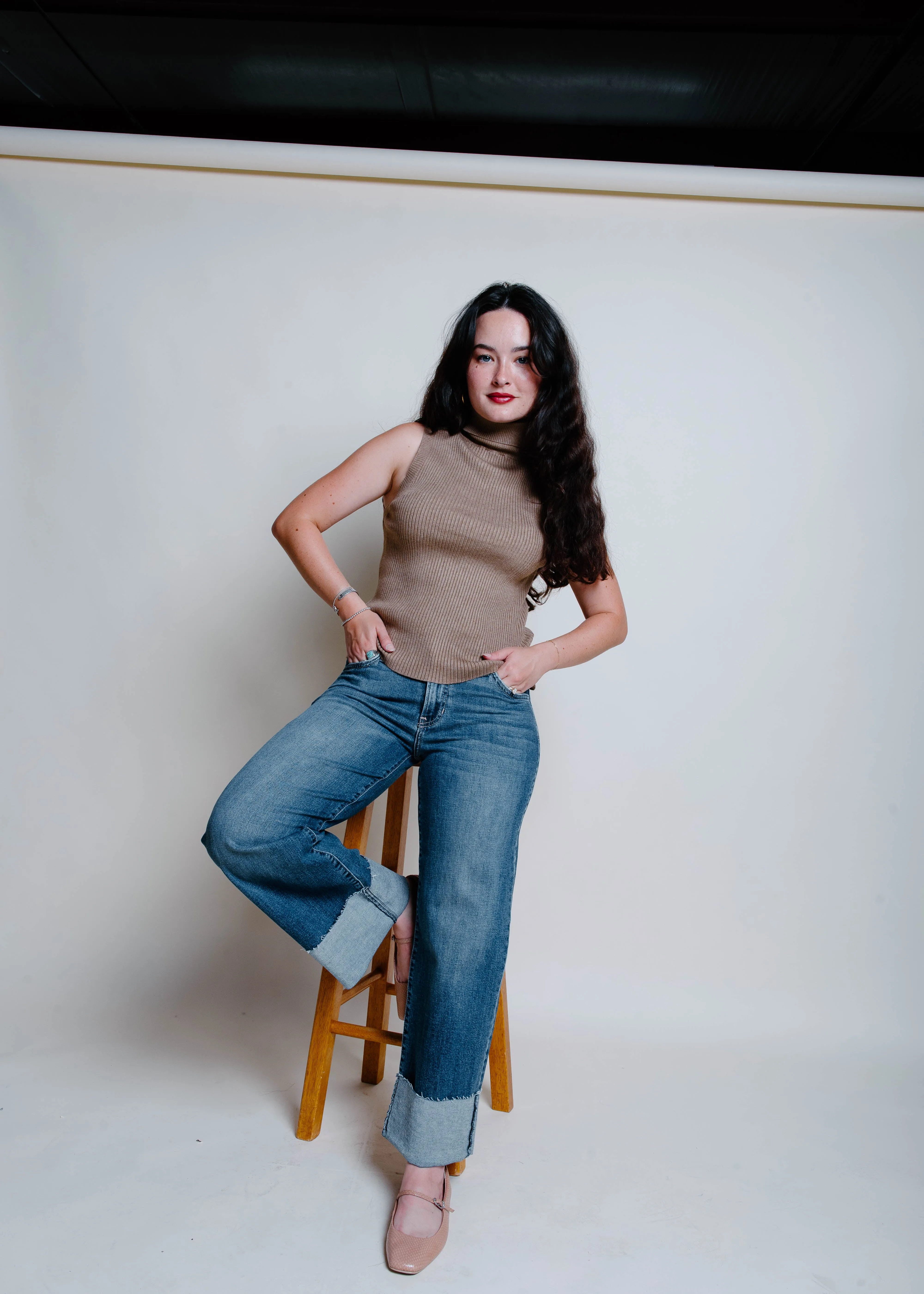 Milana Cuffed Wide Leg Denim sold by Vinnie Louise product image thumbnail 3