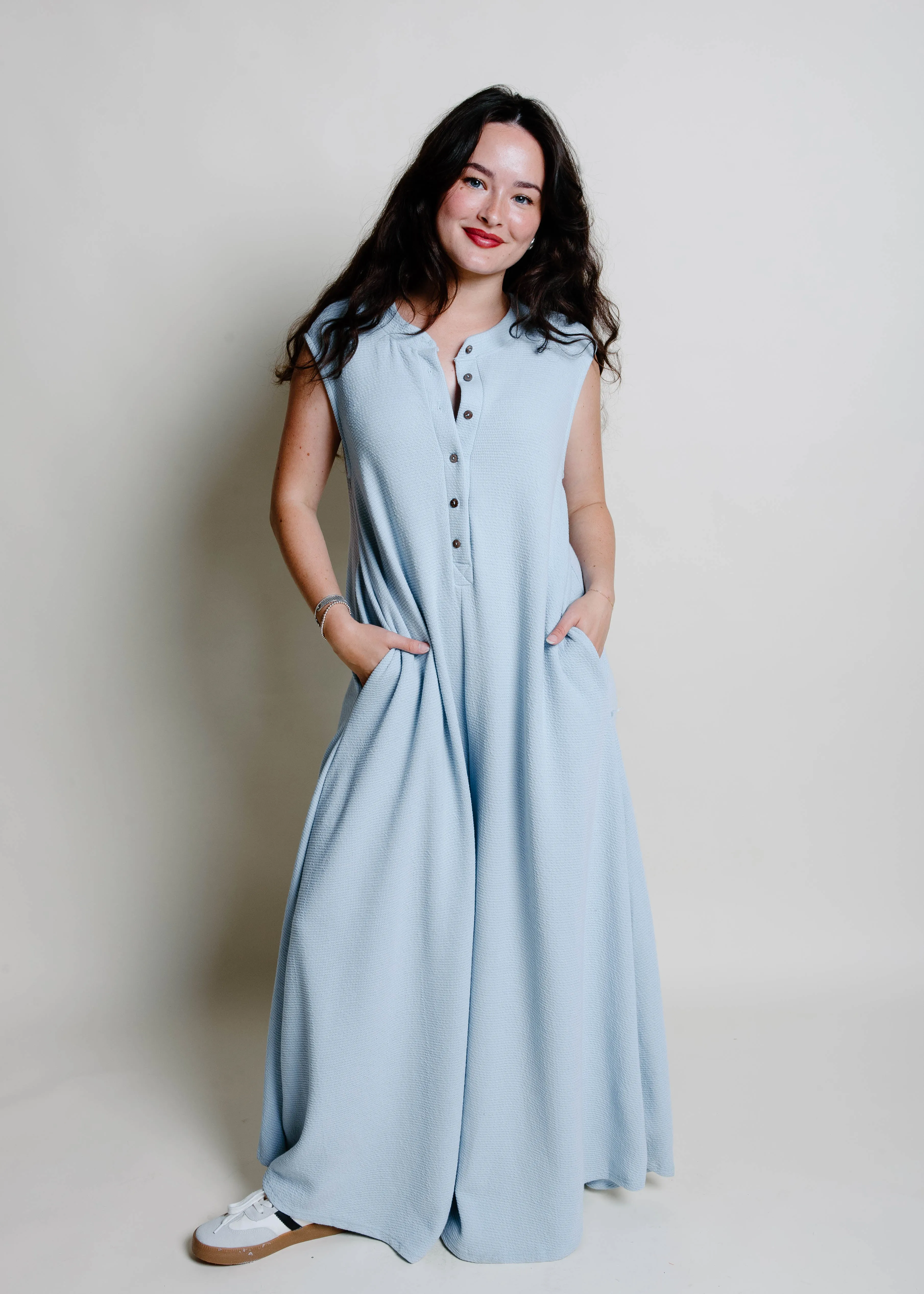 Este Jumpsuit - Light Blue sold by Vinnie Louise