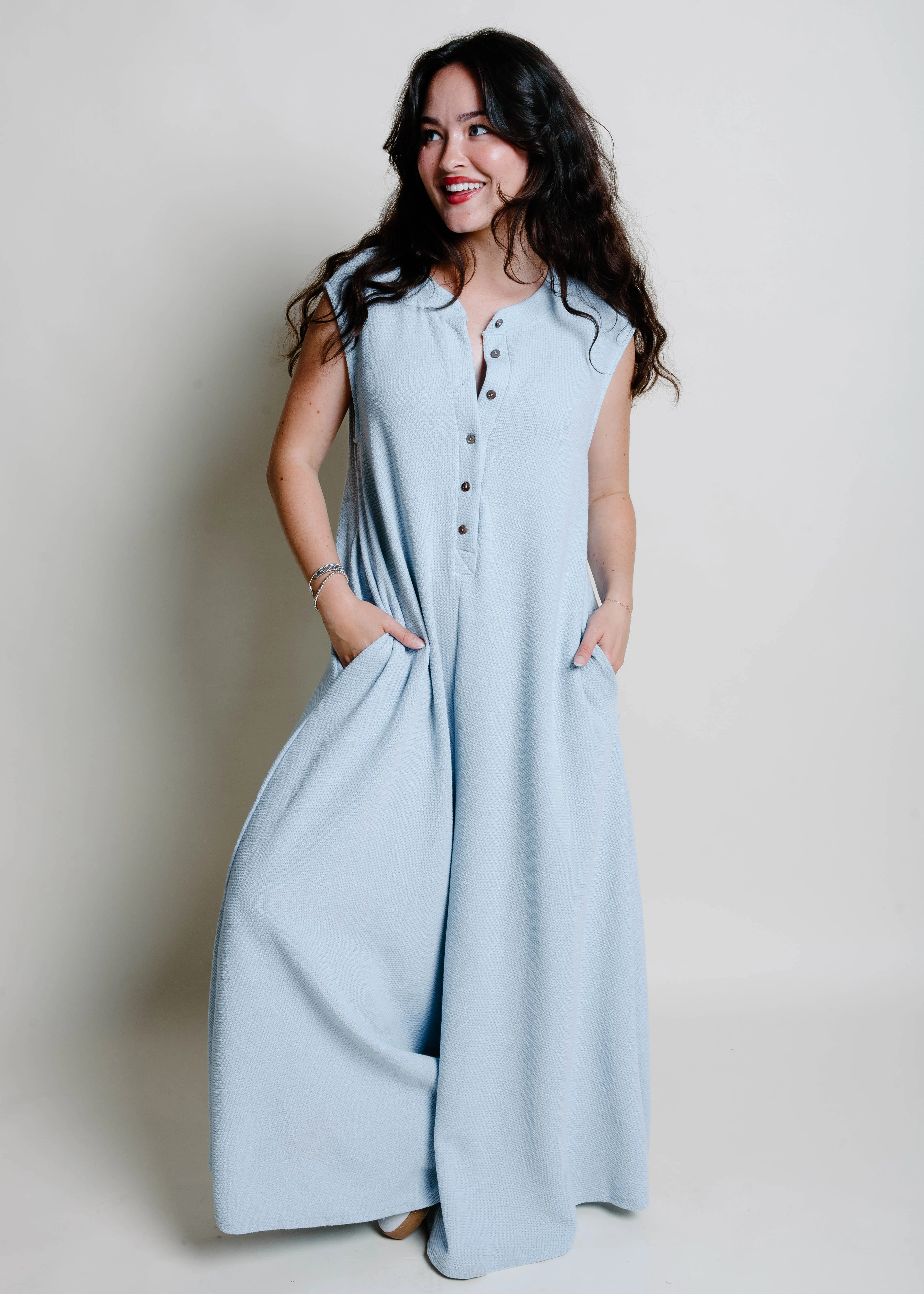 Este Jumpsuit - Light Blue sold by Vinnie Louise product image thumbnail 2
