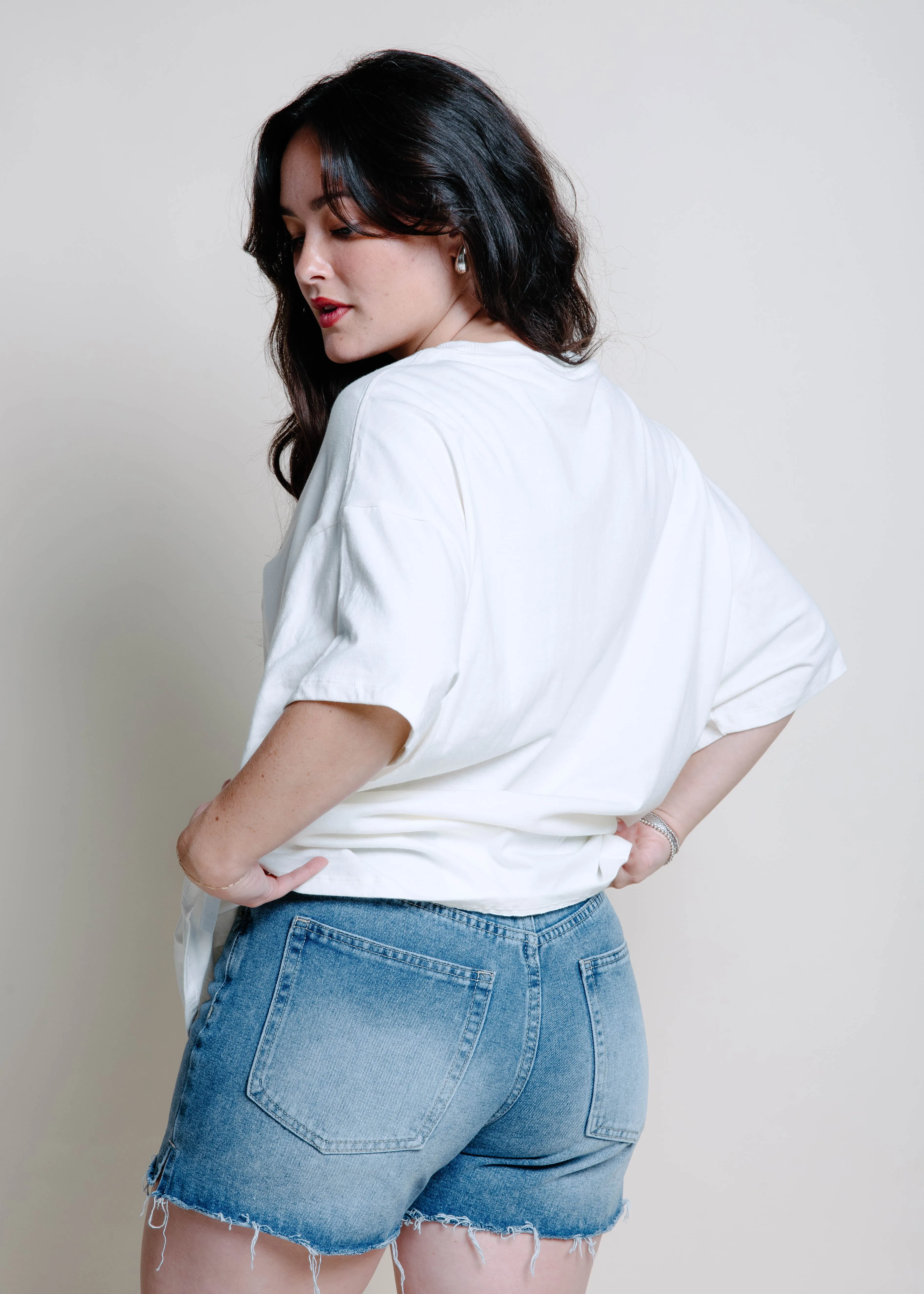 Simple Town Oversized Tee - Cream sold by Vinnie Louise product image thumbnail 4