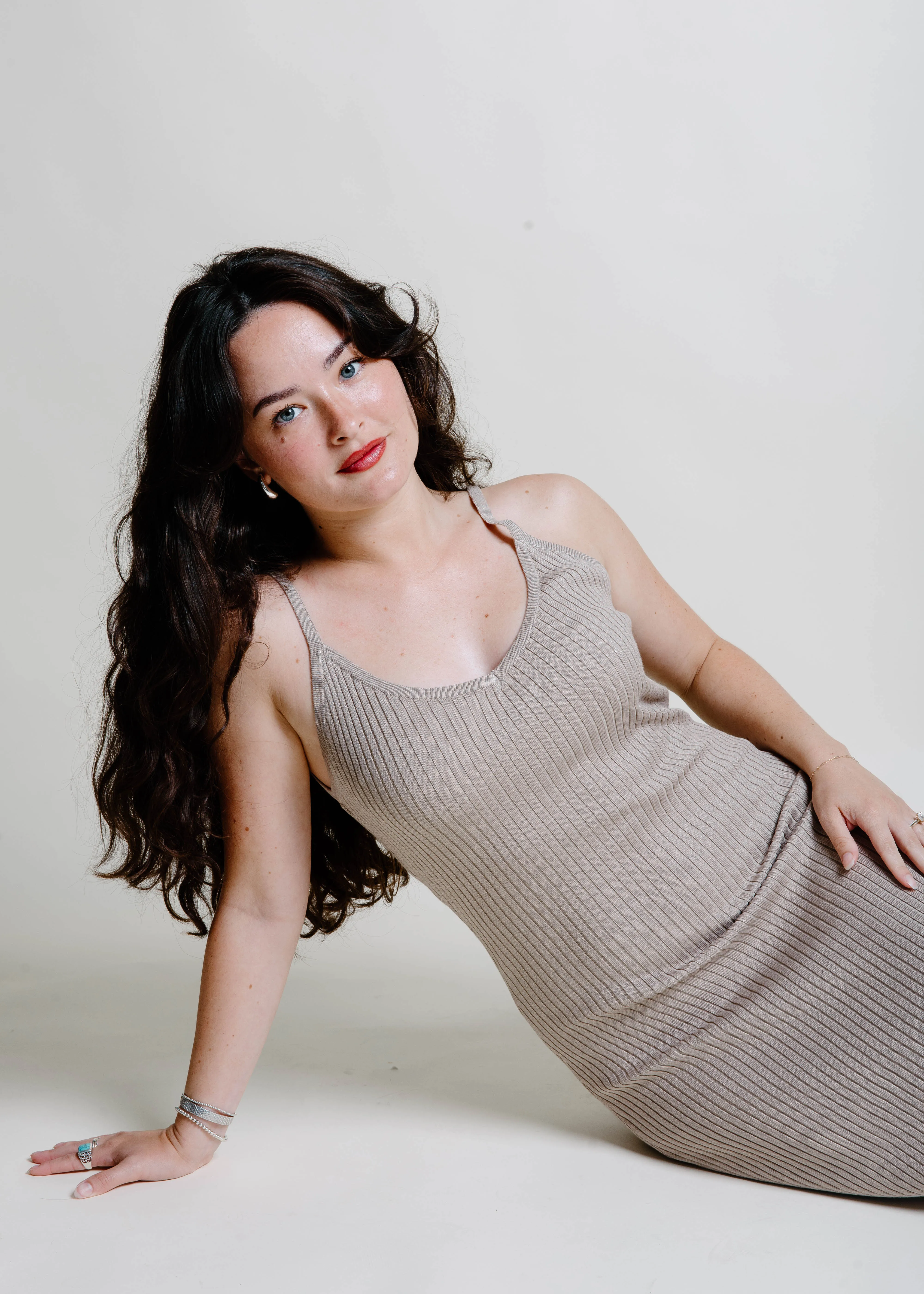 Avery Ribbed Midi Dress - Taupe sold by Vinnie Louise product image thumbnail 3