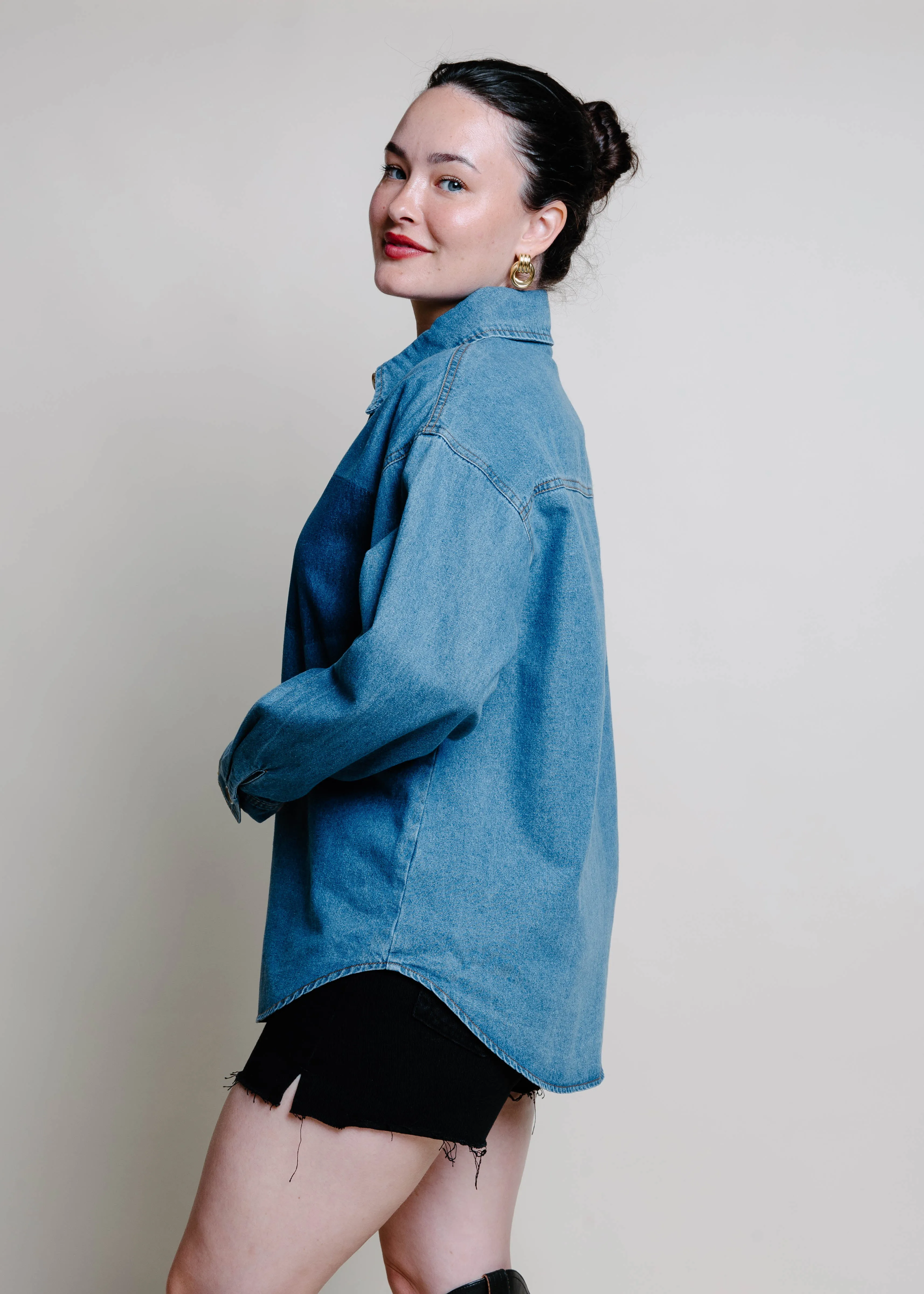 Daily Dose Of Denim Top sold by Vinnie Louise product image thumbnail 5