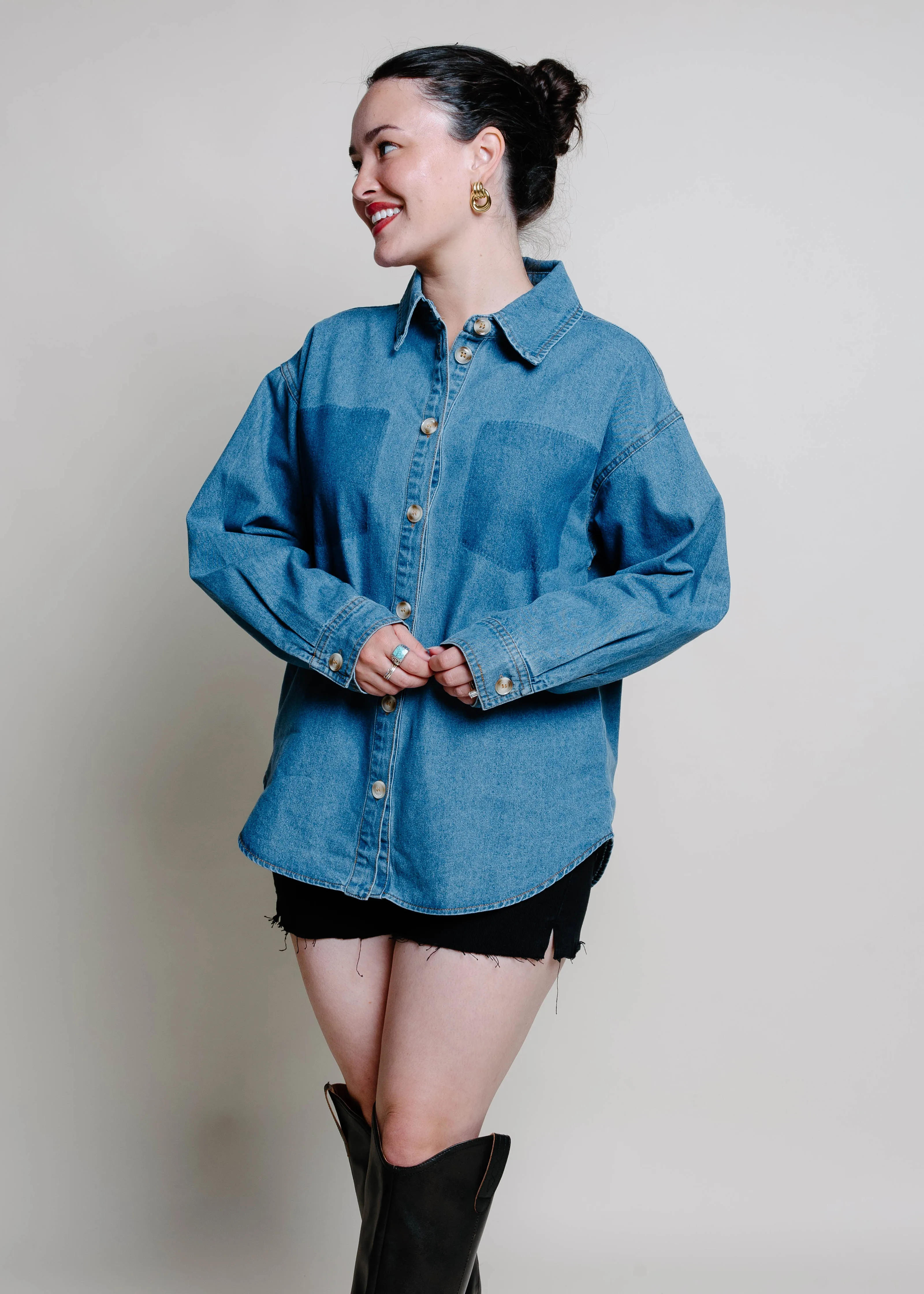 Daily Dose Of Denim Top sold by Vinnie Louise product image thumbnail 4