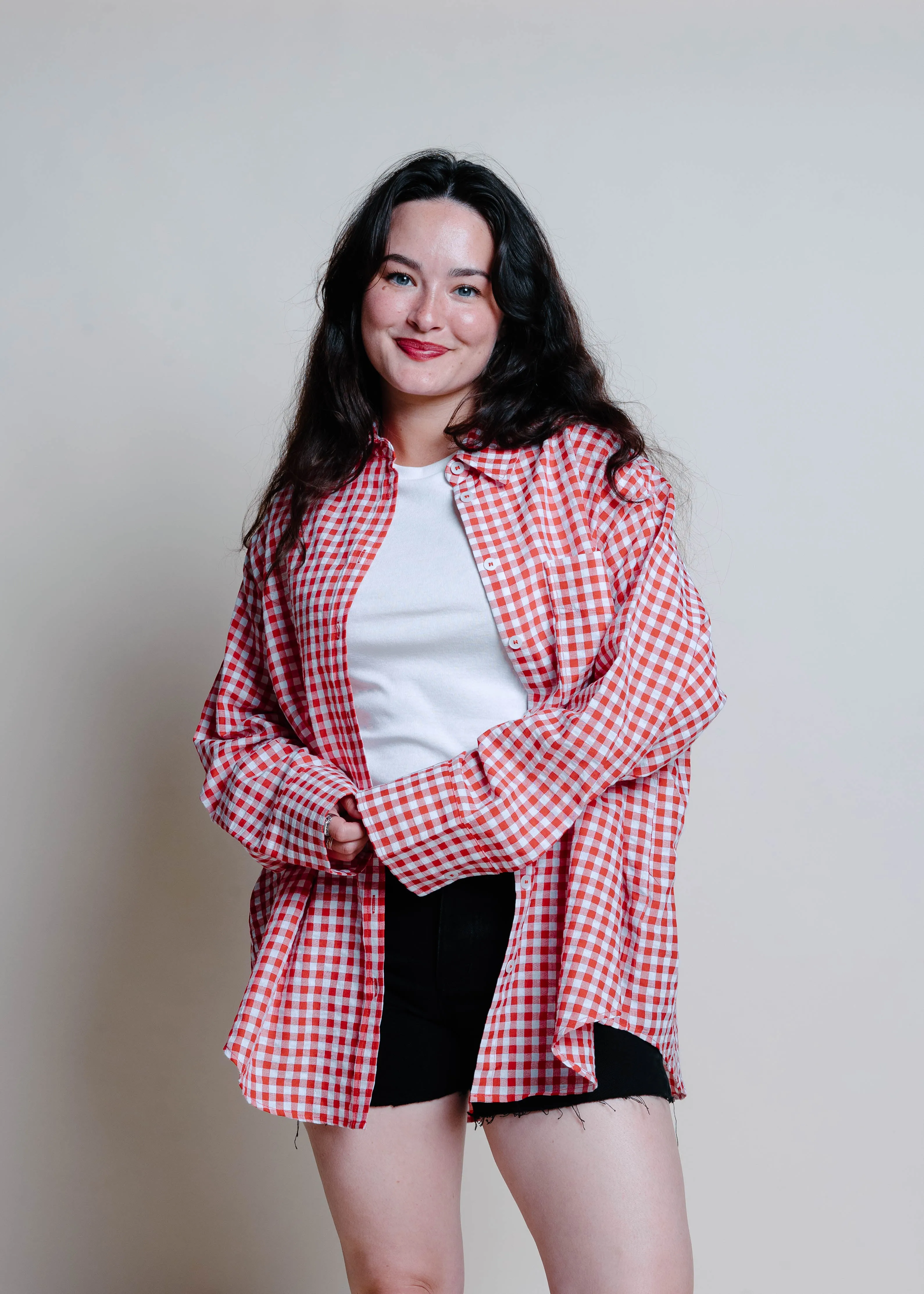 Countryside Gingham Button Down - Red sold by Vinnie Louise product image thumbnail 2