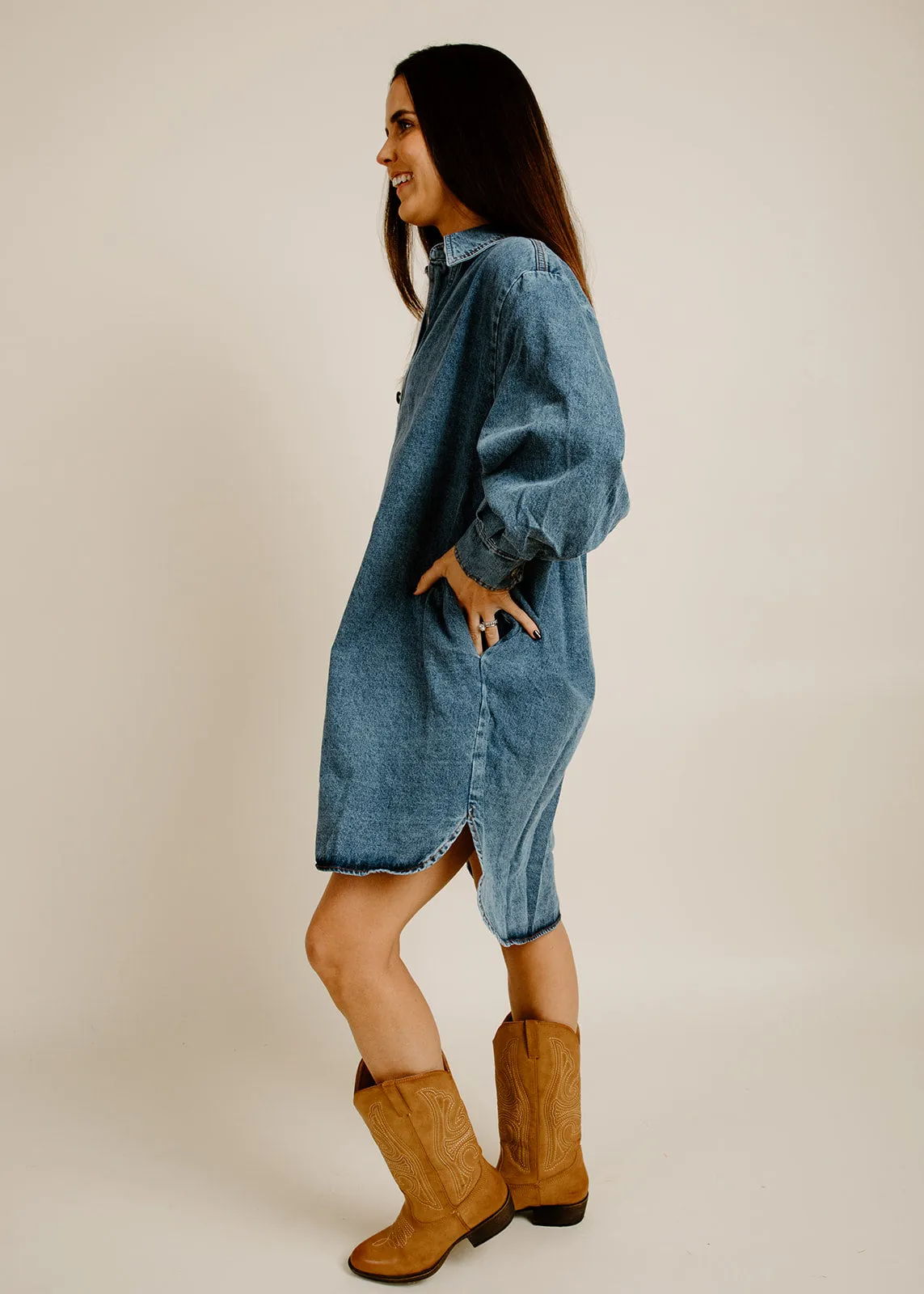 Lois Denim Shirt Dress sold by Vinnie Louise product image thumbnail 3