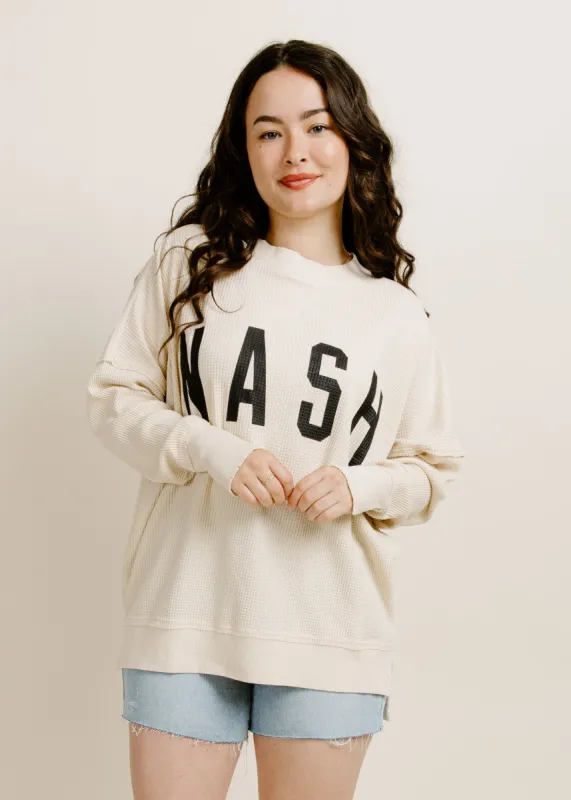 NASH Waffle Knit Sweatshirt sold by Vinnie Louise