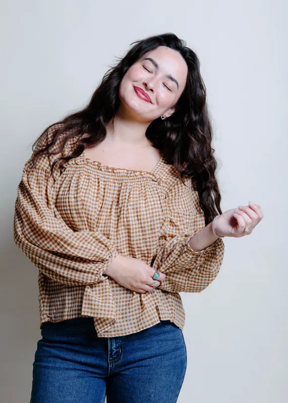 Charlotte Gingham Blouse sold by Vinnie Louise
