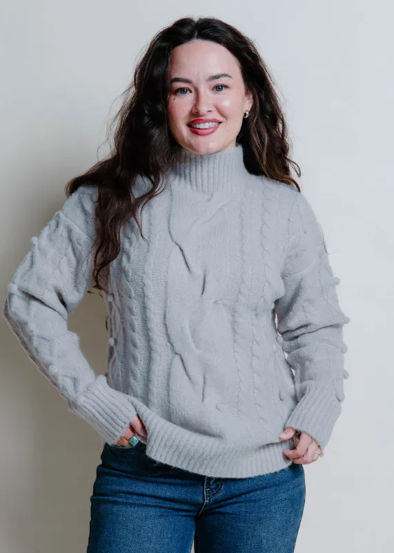 Cammy Mock Neck Sweater - Light Taupe sold by Vinnie Louise