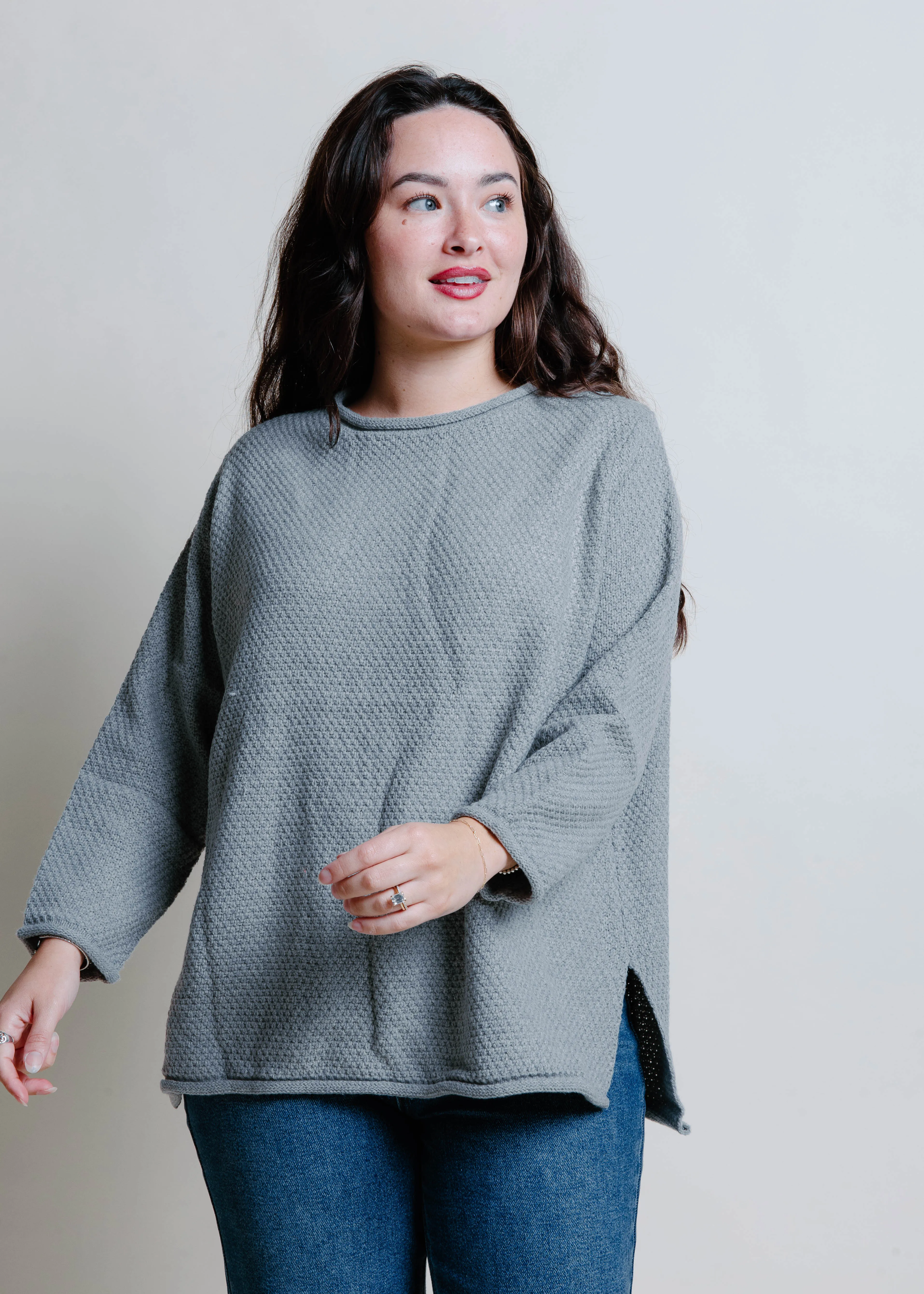 Lina Pullover Sweater - Cement sold by Vinnie Louise product image thumbnail 2