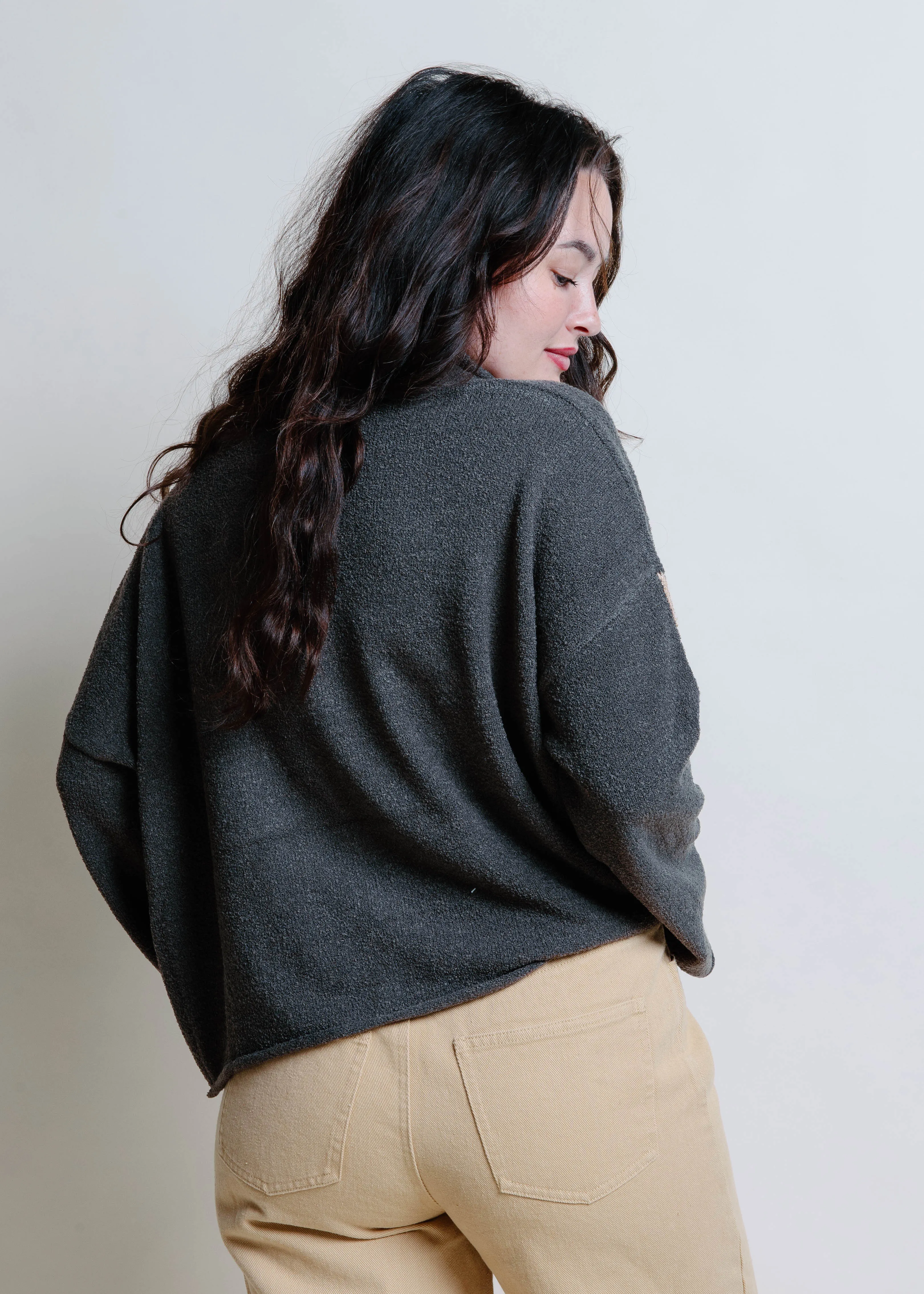 Rollie Half Zip Sweater - Charcoal sold by Vinnie Louise product image thumbnail 4