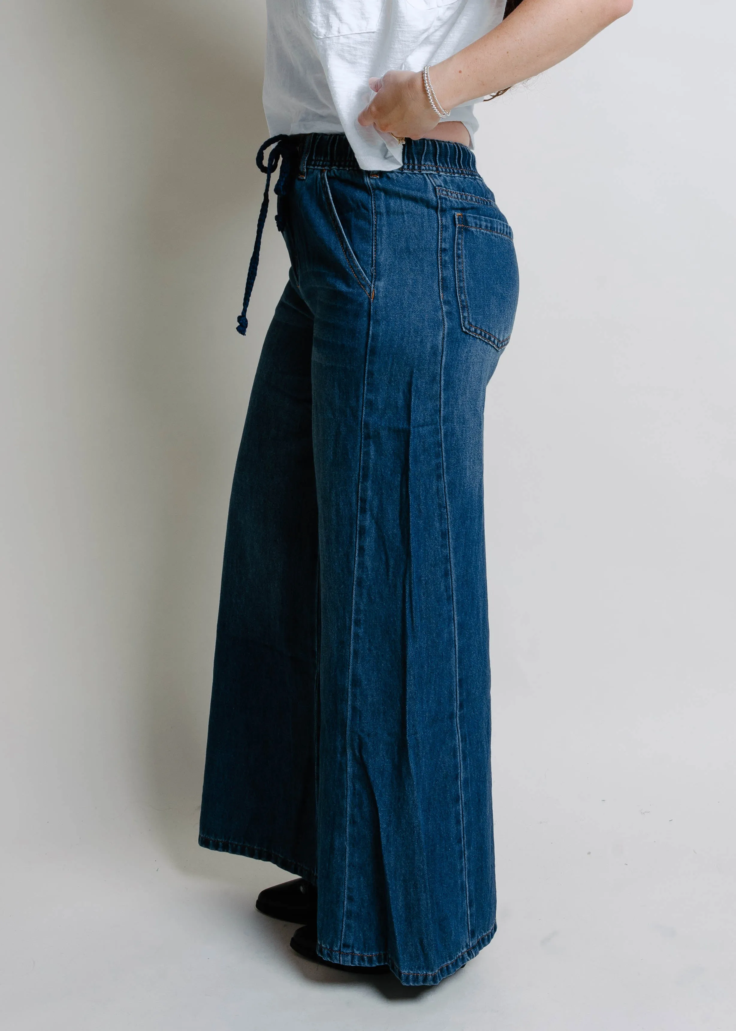 Eloise Denim Wide Leg Pants sold by Vinnie Louise product image thumbnail 3
