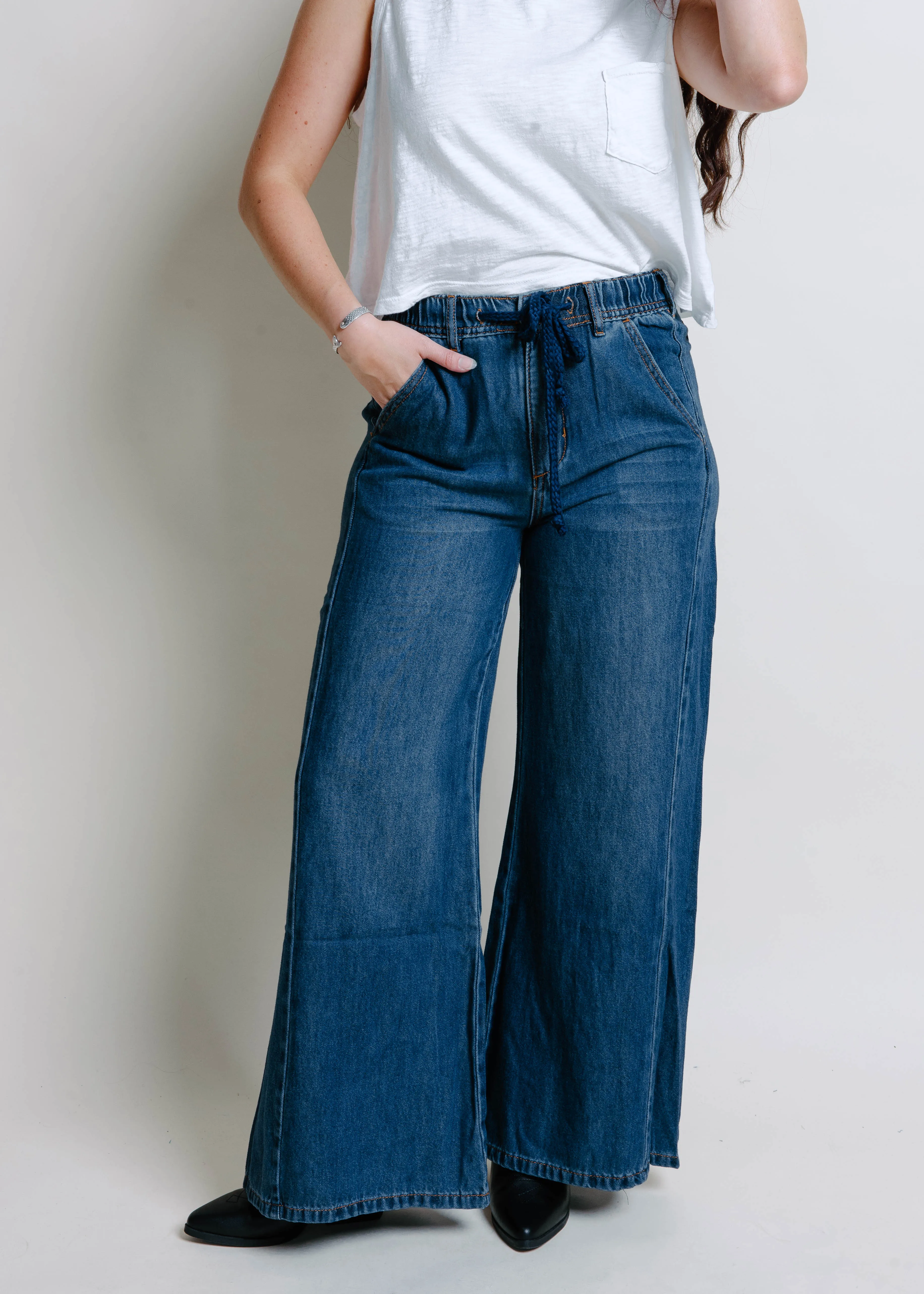 Eloise Denim Wide Leg Pants sold by Vinnie Louise product image thumbnail 2