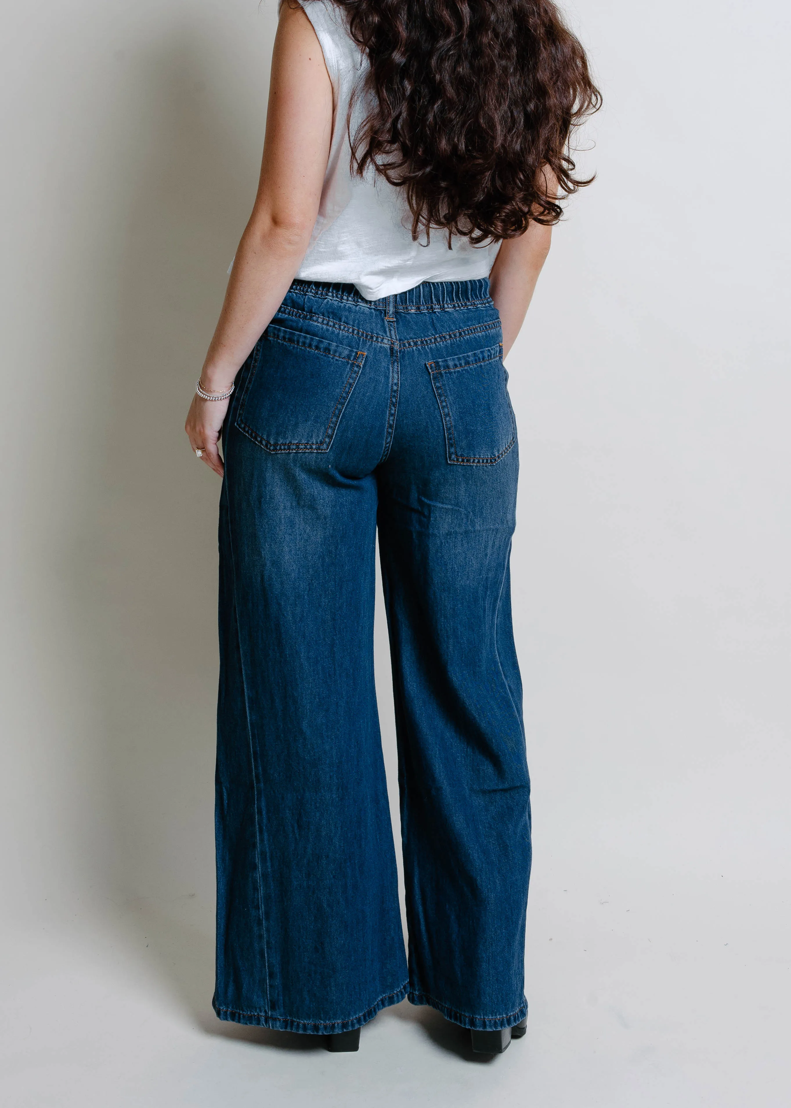 Eloise Denim Wide Leg Pants sold by Vinnie Louise product image thumbnail 4