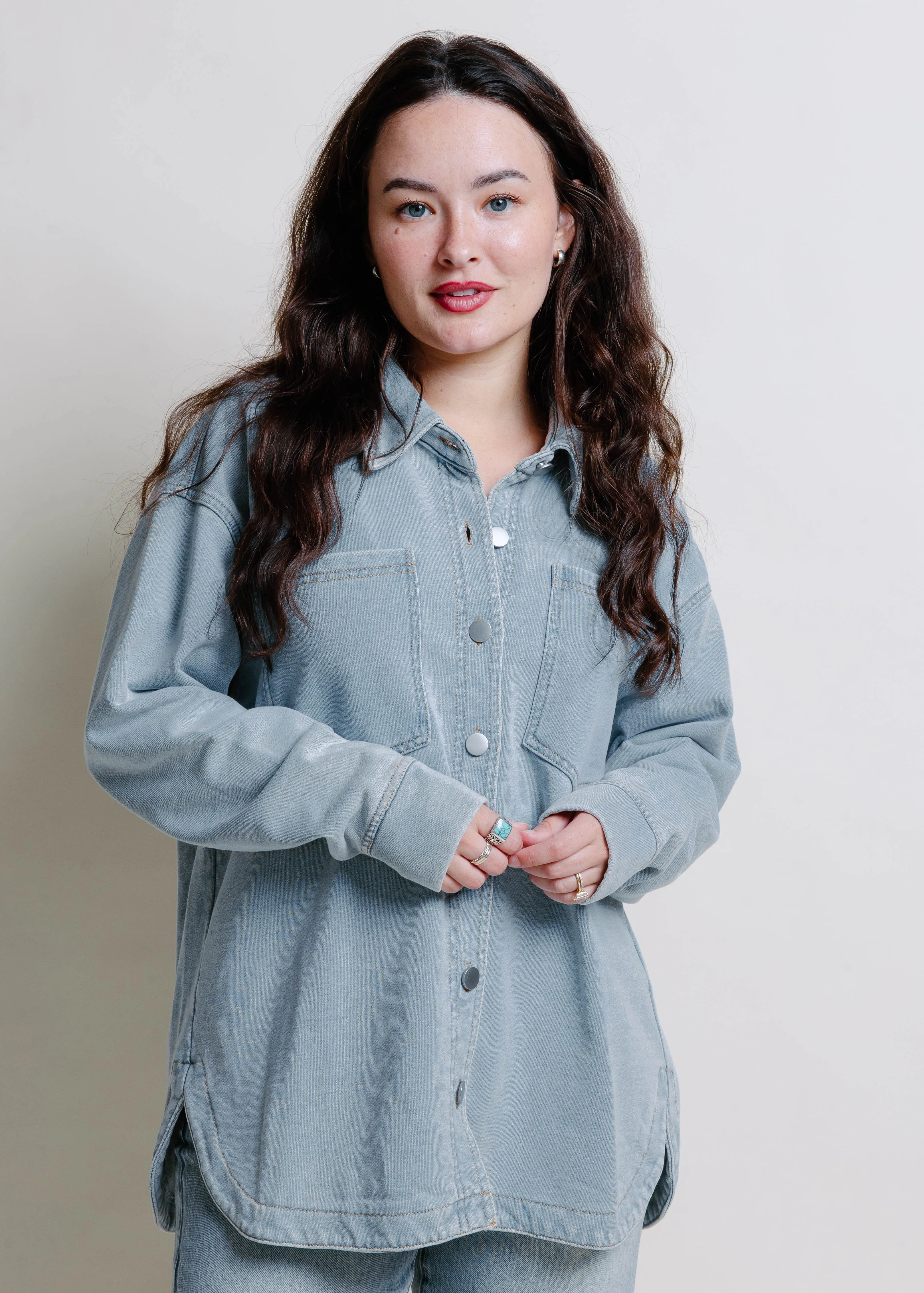 The Dean Denim Shirt Jacket sold by Vinnie Louise