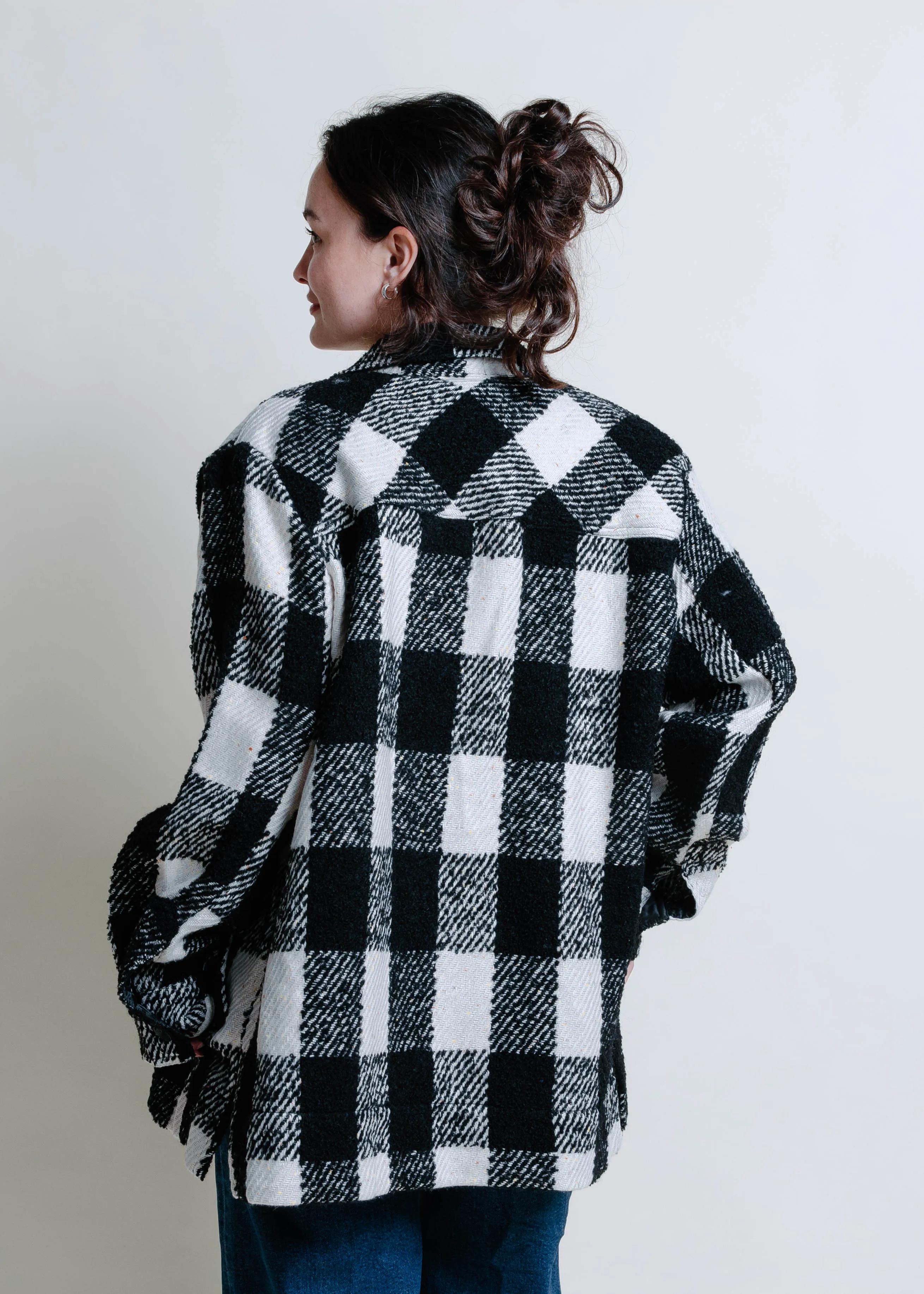 Luca Plaid Shacket - Black sold by Vinnie Louise product image thumbnail 3