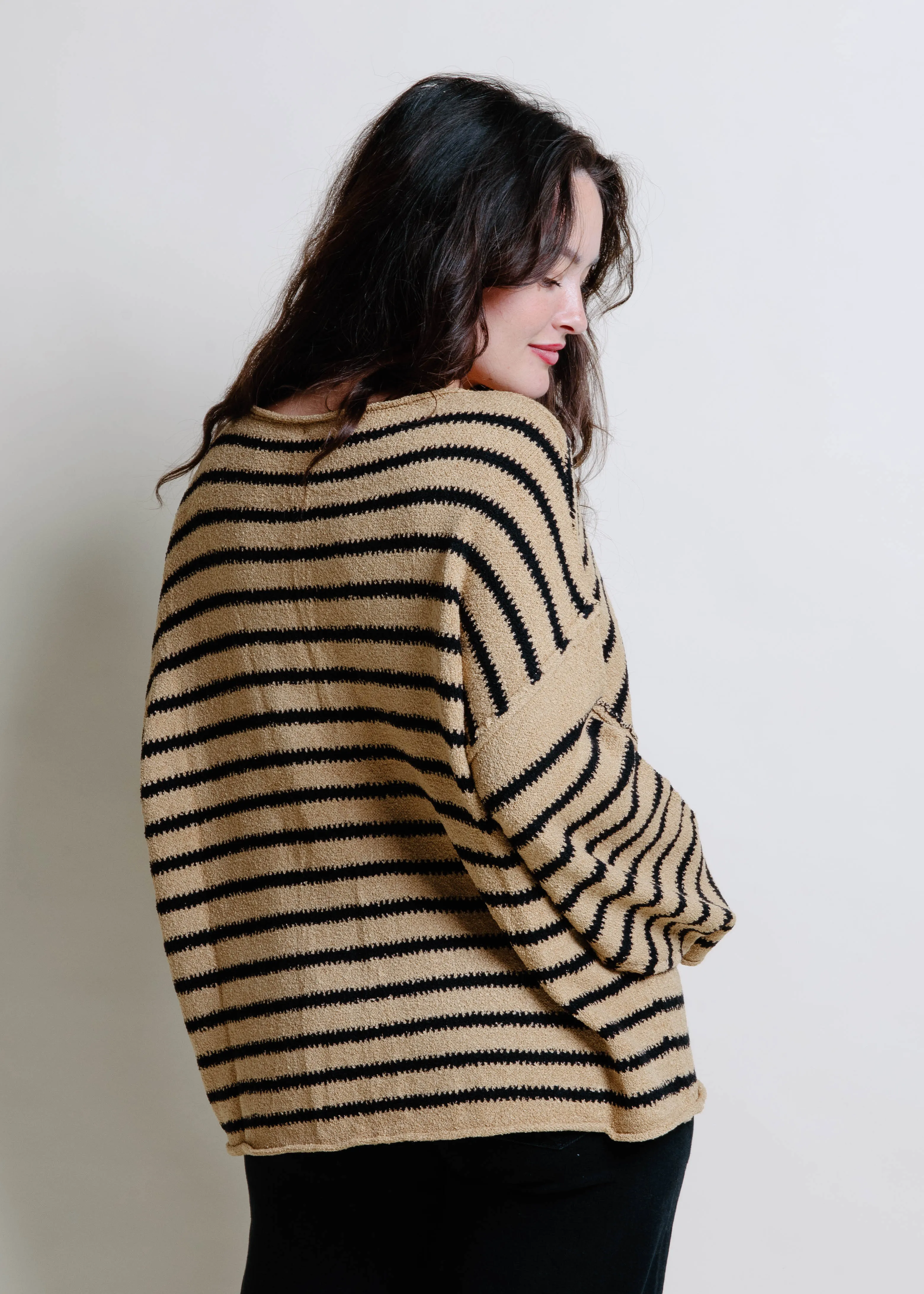 Manny Striped Knit Sweater - Sand sold by Vinnie Louise product image thumbnail 3