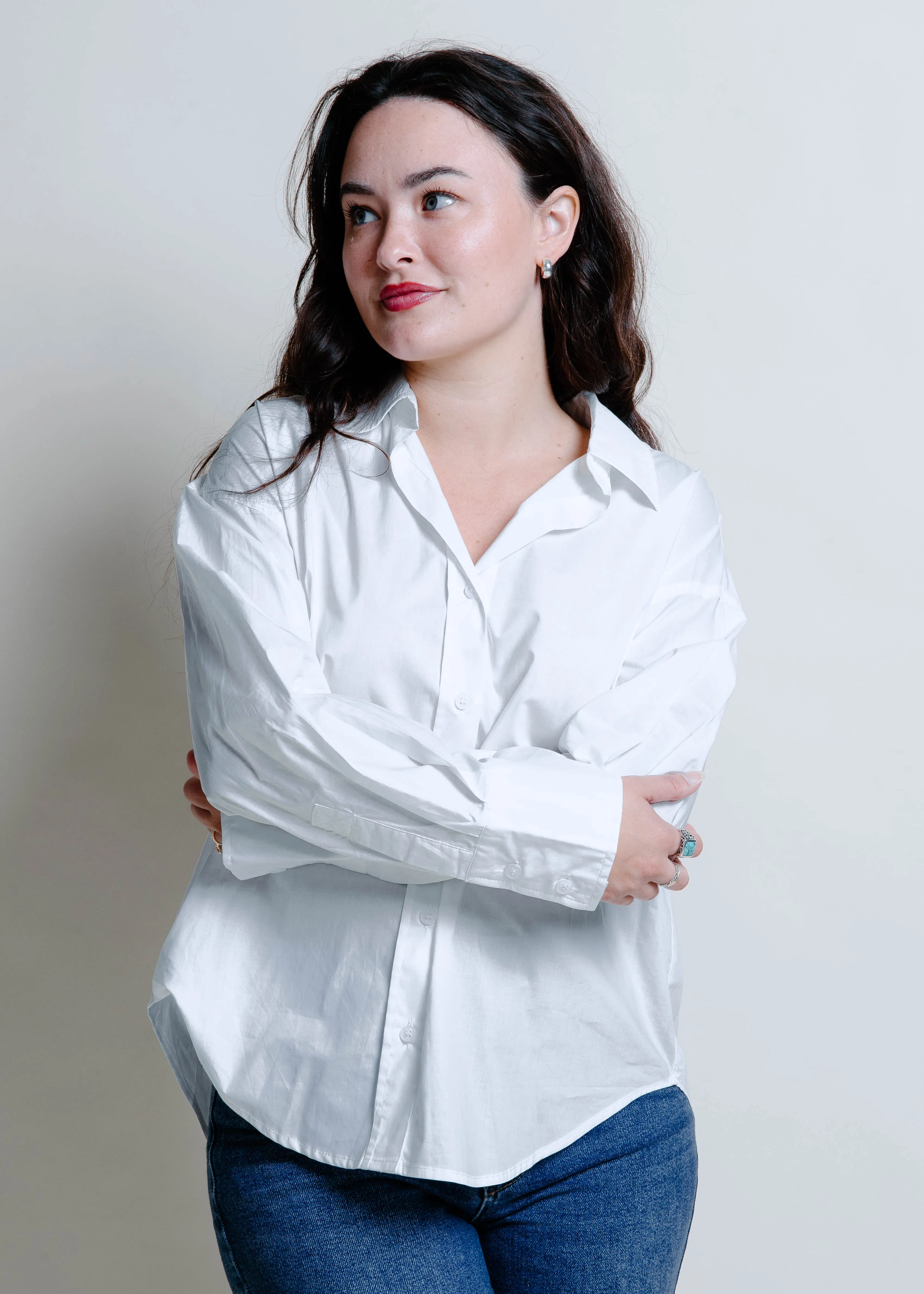 The Wilmington Down Top - White sold by Vinnie Louise product image thumbnail 2