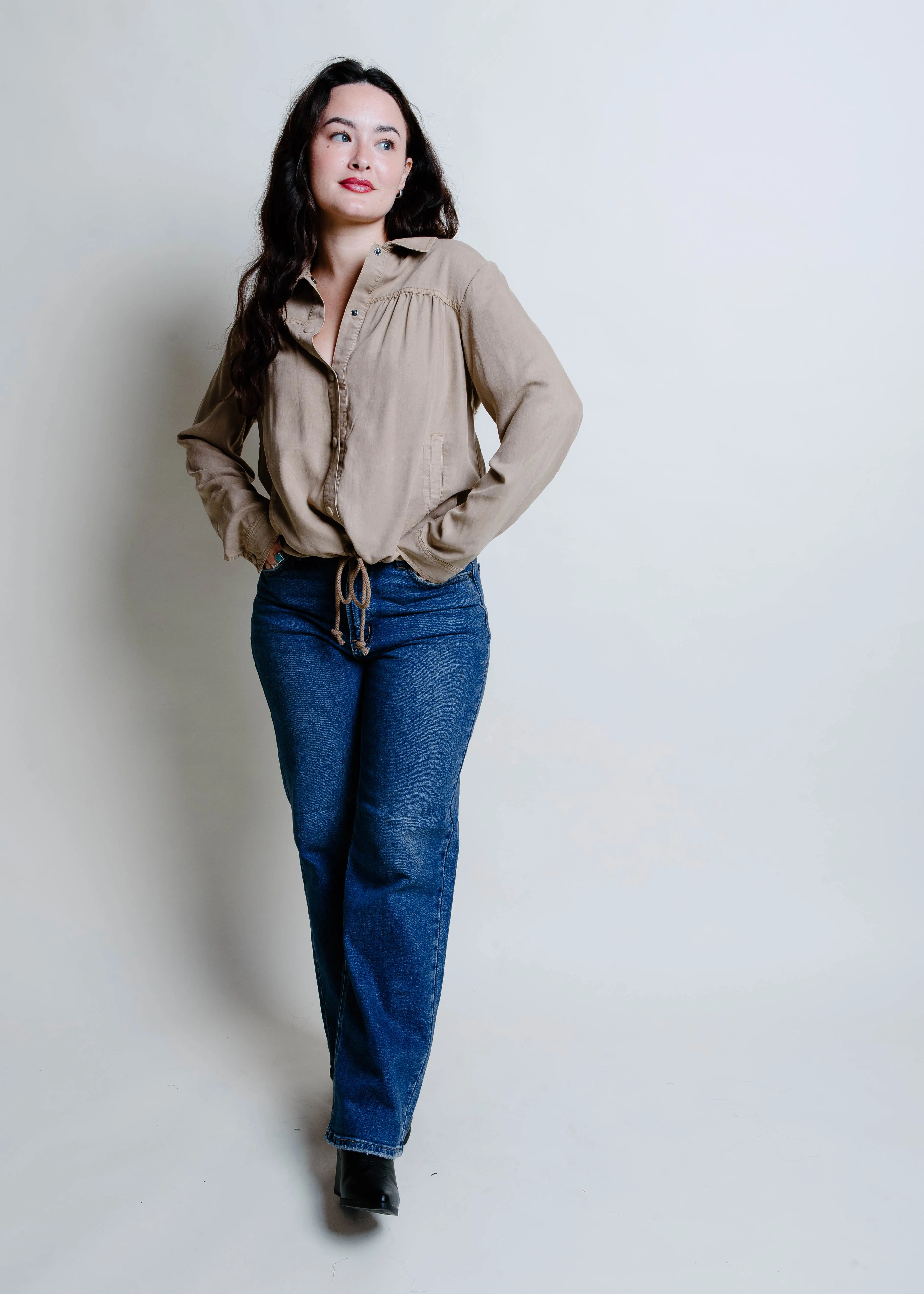 Notting Hill Button Down Top - Camel sold by Vinnie Louise product image thumbnail 4