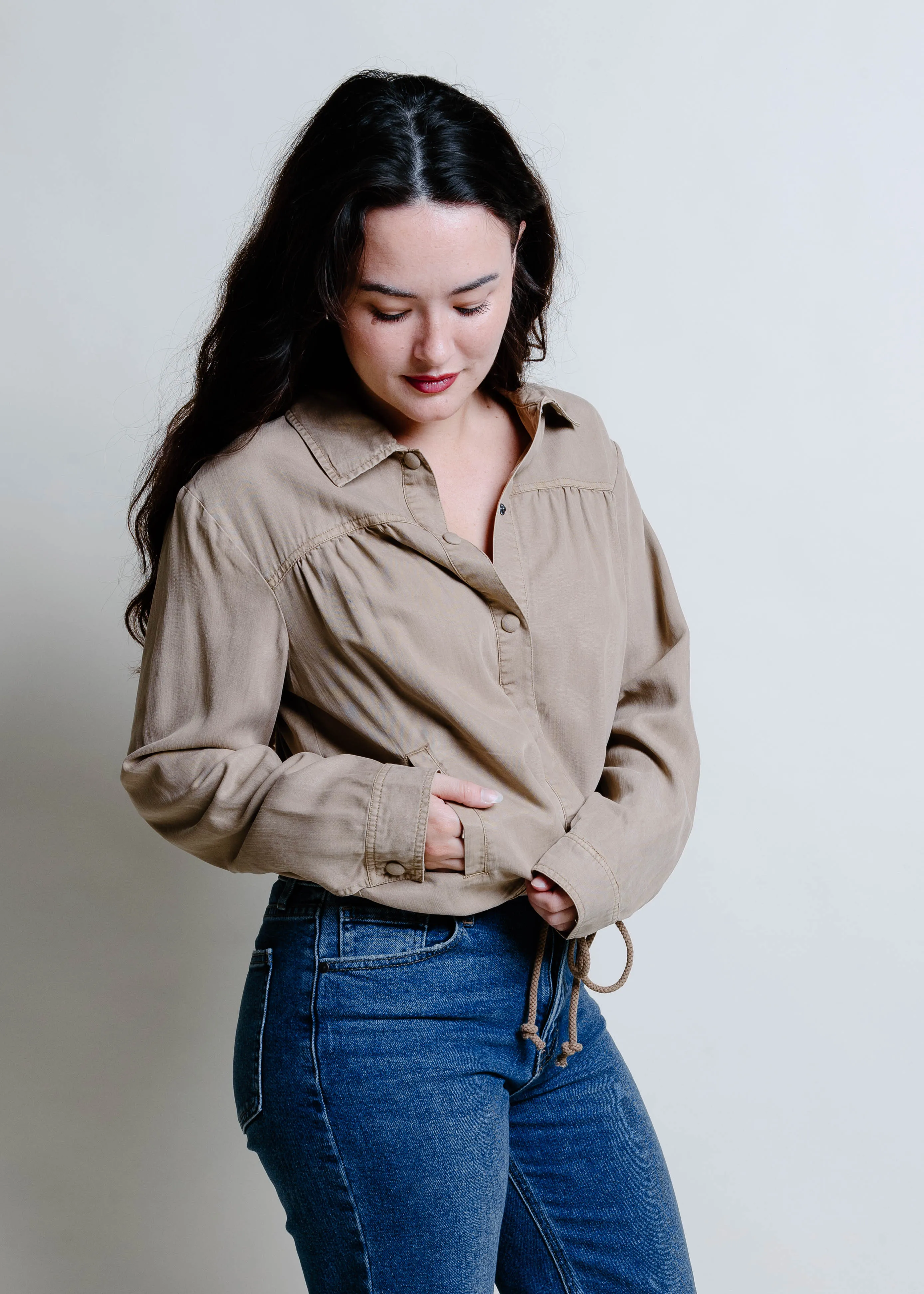 Notting Hill Button Down Top - Camel sold by Vinnie Louise product image thumbnail 3