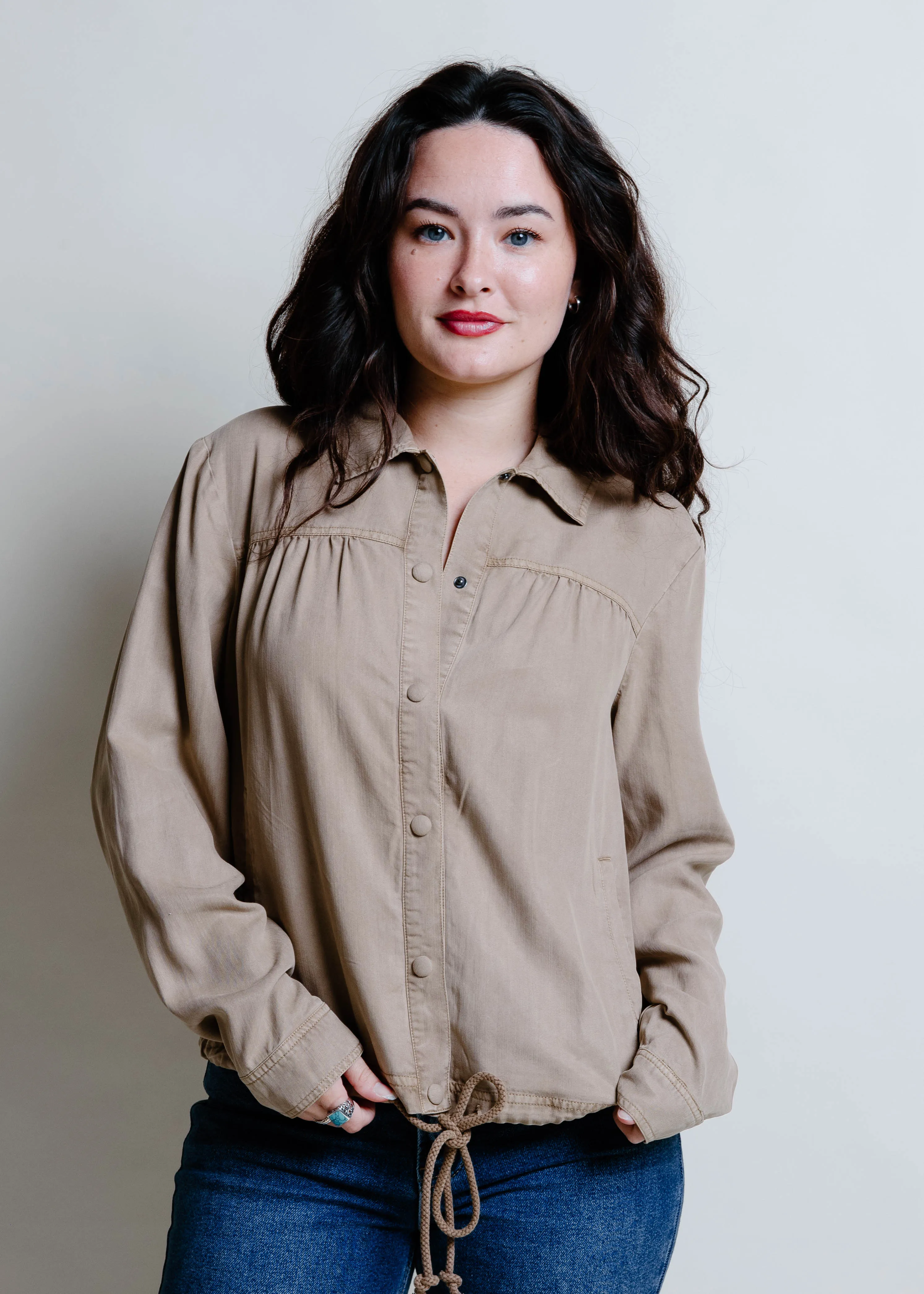 Notting Hill Button Down Top - Camel sold by Vinnie Louise product image thumbnail 2