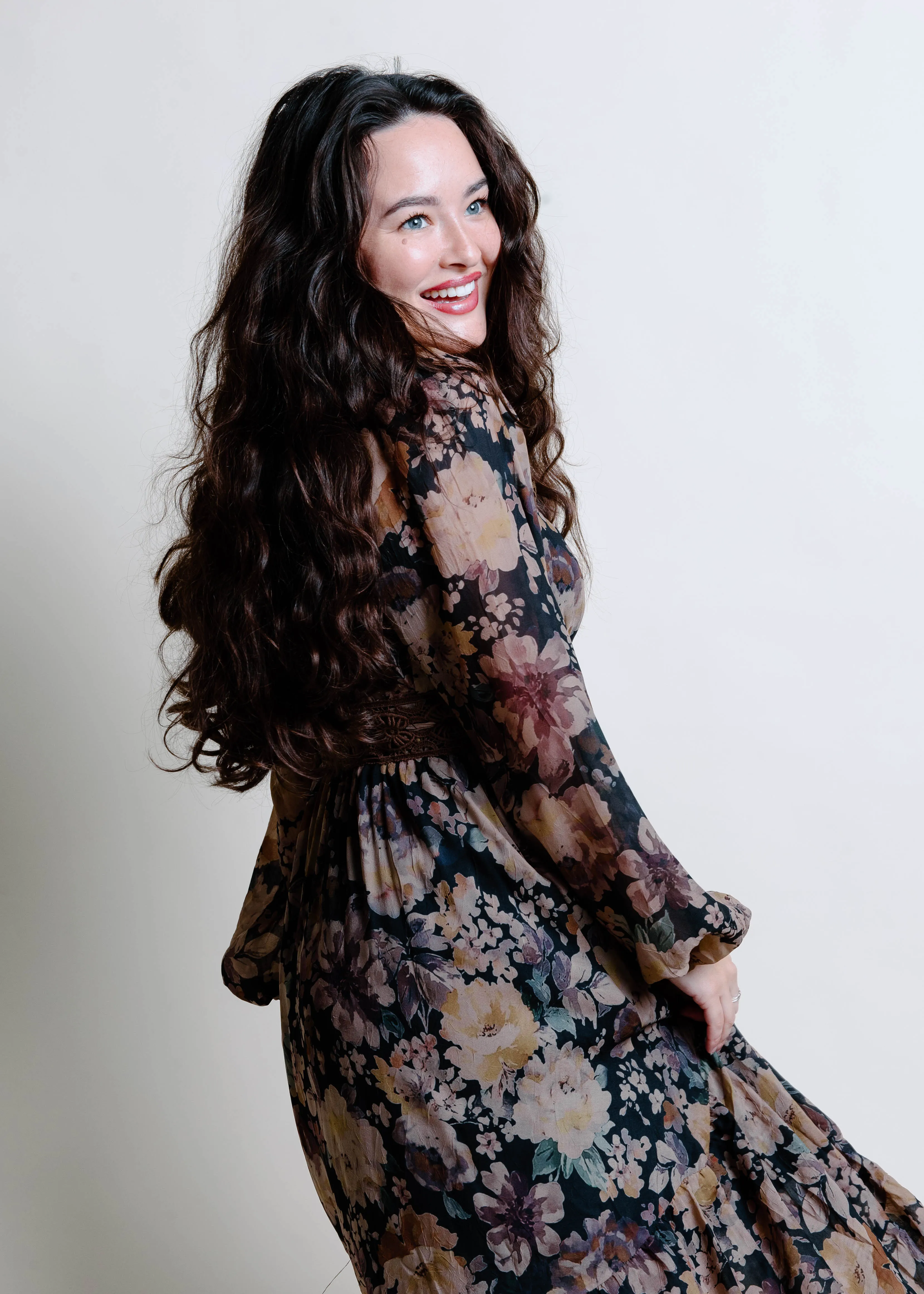 Malaya Floral Mesh Midi Dress sold by Vinnie Louise product image thumbnail 3