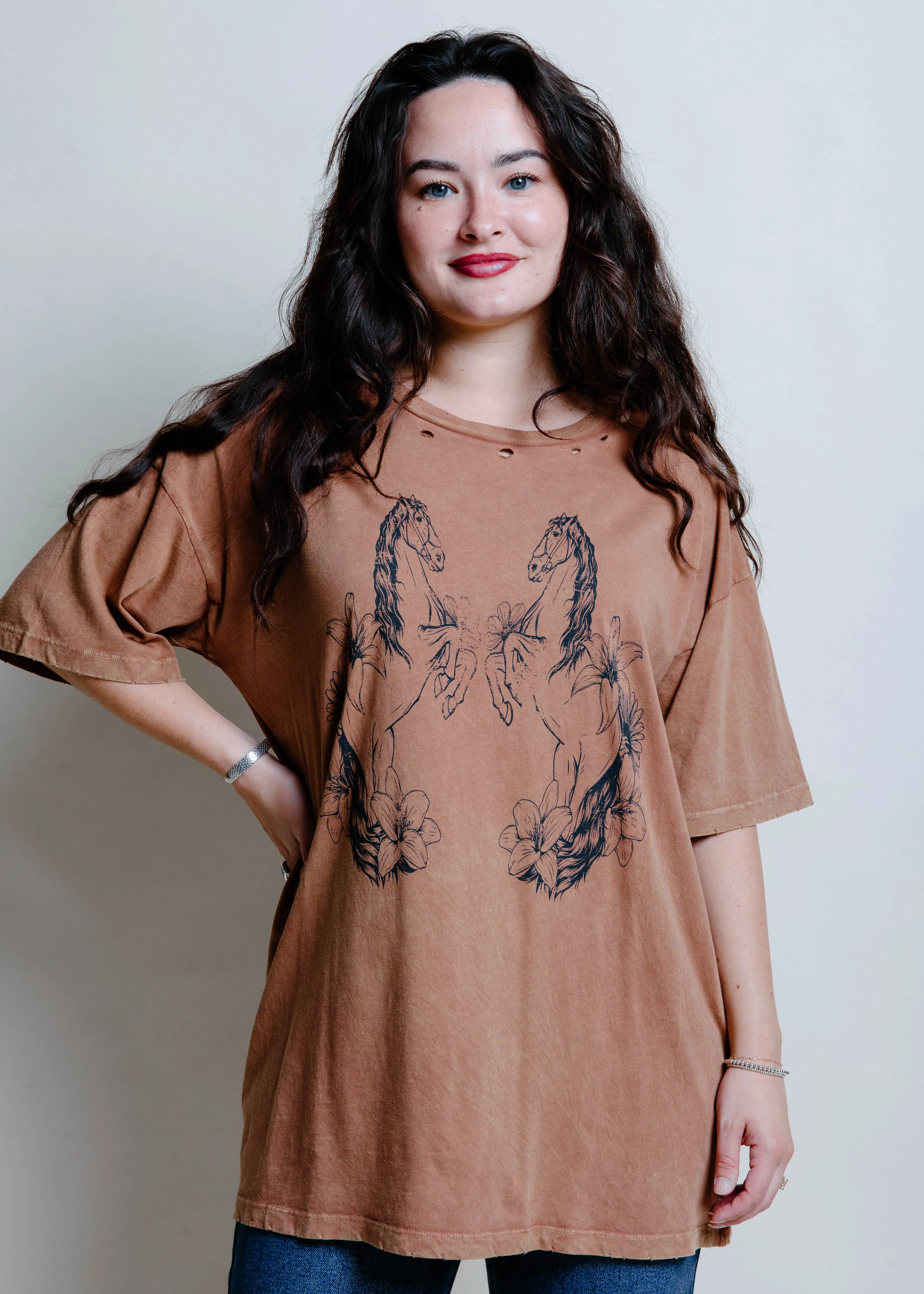 Flower Fields Graphic Tee sold by Vinnie Louise product image thumbnail 2