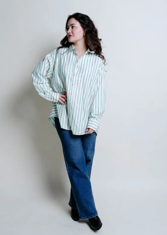 Marin Button Down Top - Green made by Vinnie Louise