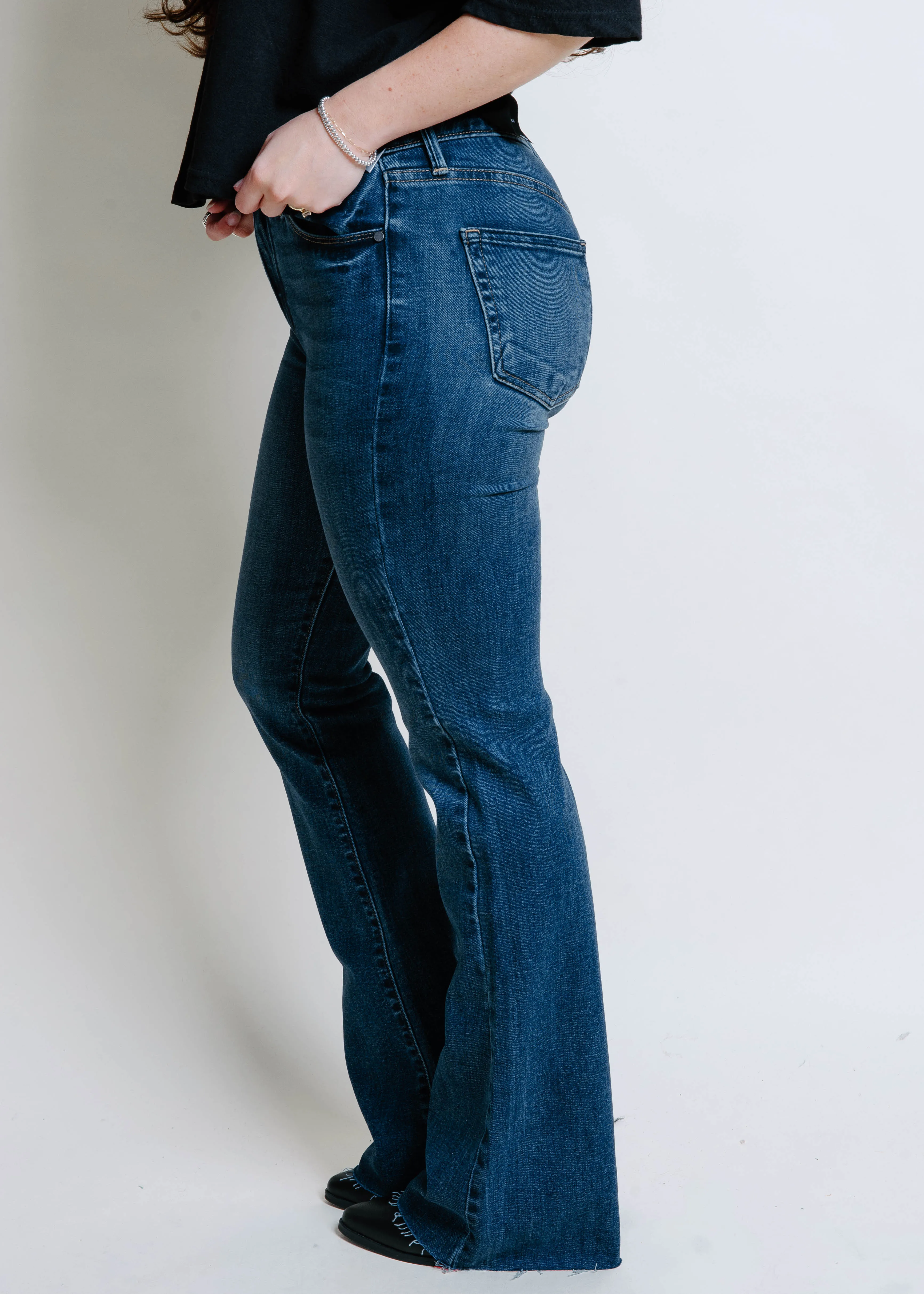 Jessie High Rise Scissor Cut Flare sold by Vinnie Louise product image thumbnail 3