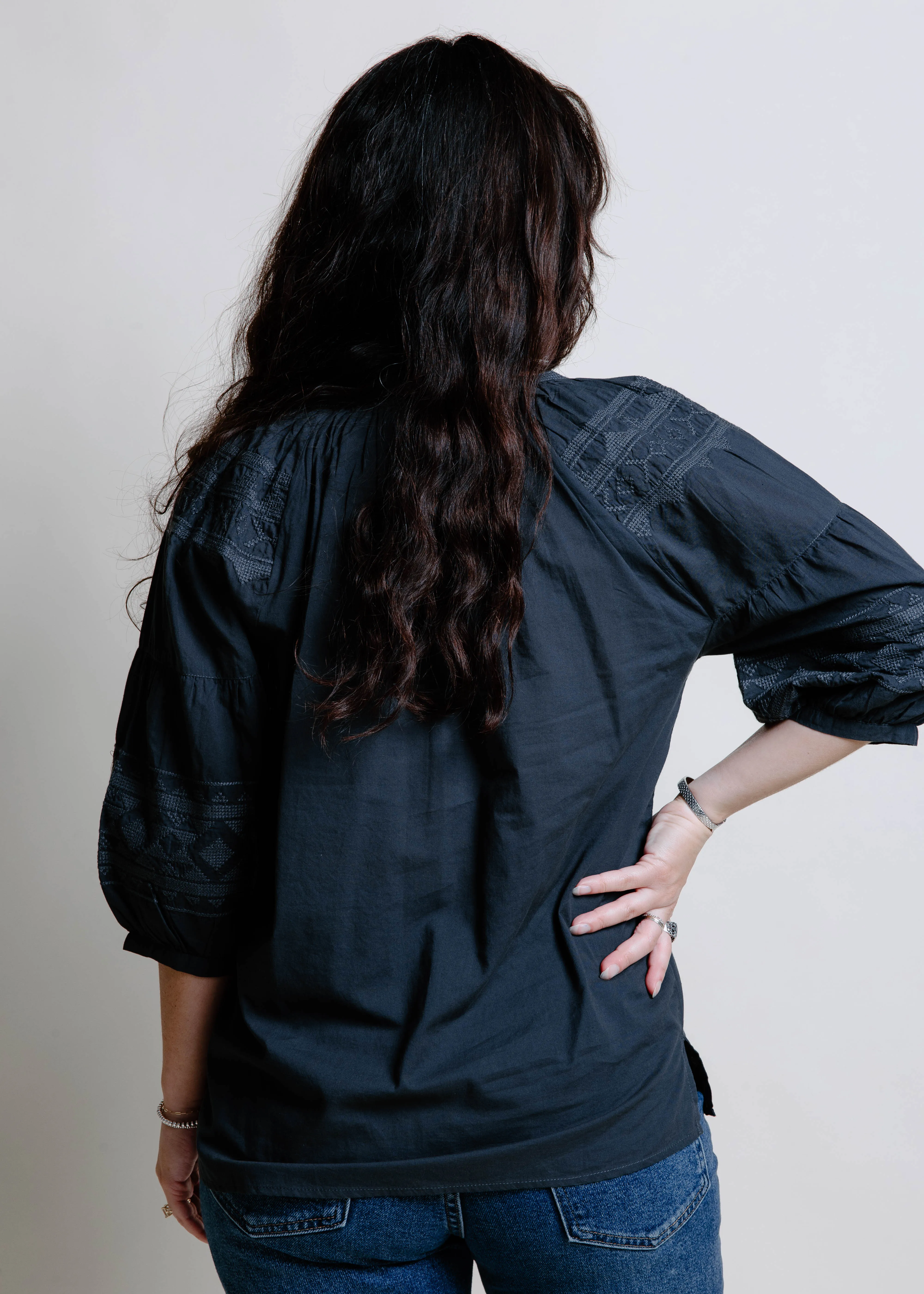 McKenzie Puff Sleeve Button Down Top sold by Vinnie Louise product image thumbnail 2