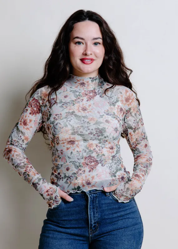 Mannie Floral Mesh Top sold by Vinnie Louise