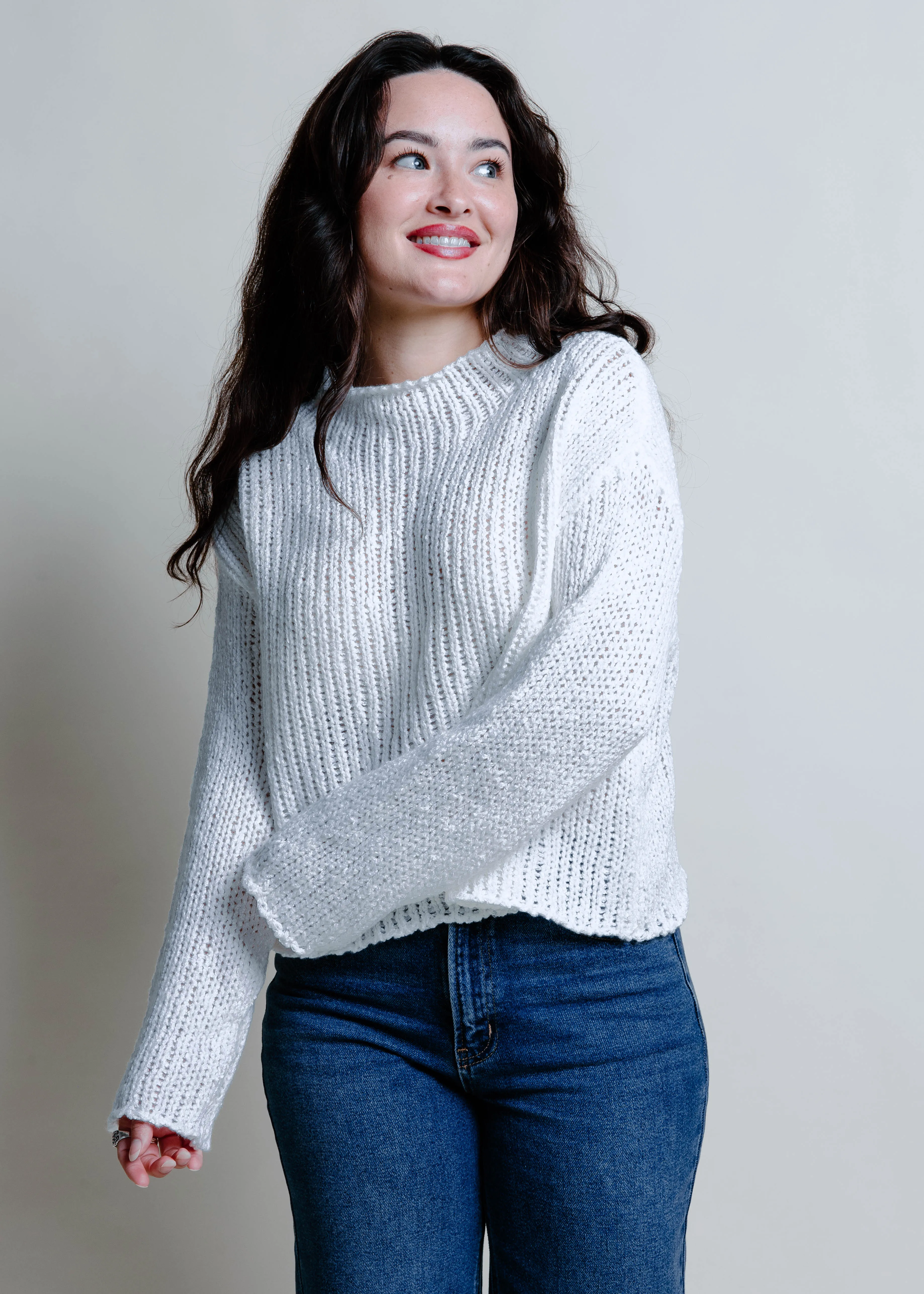 The Penelope Sweater - White sold by Vinnie Louise