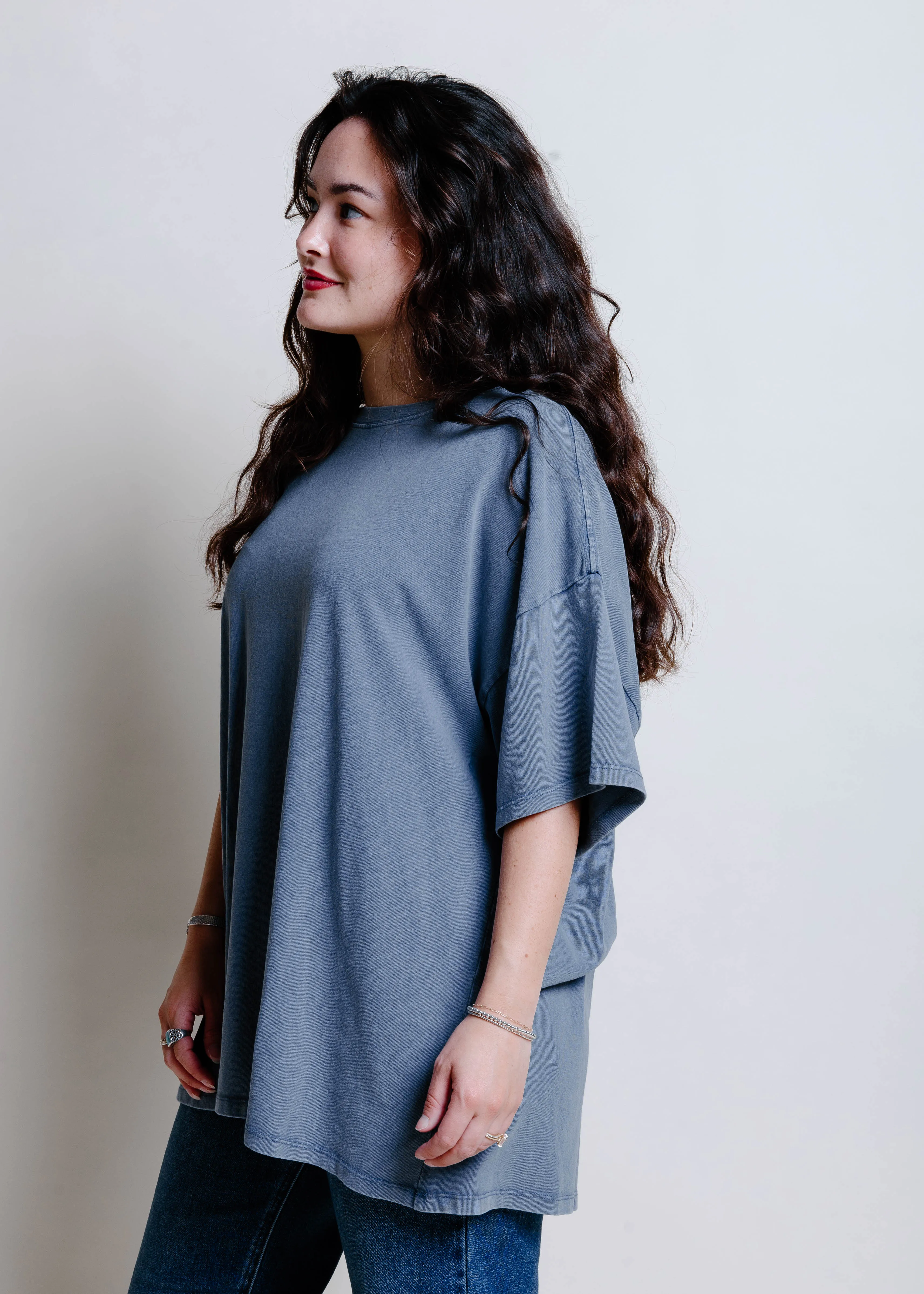 Jessie Mineral Wash Oversized Tee - Dusty Navy sold by Vinnie Louise product image thumbnail 4