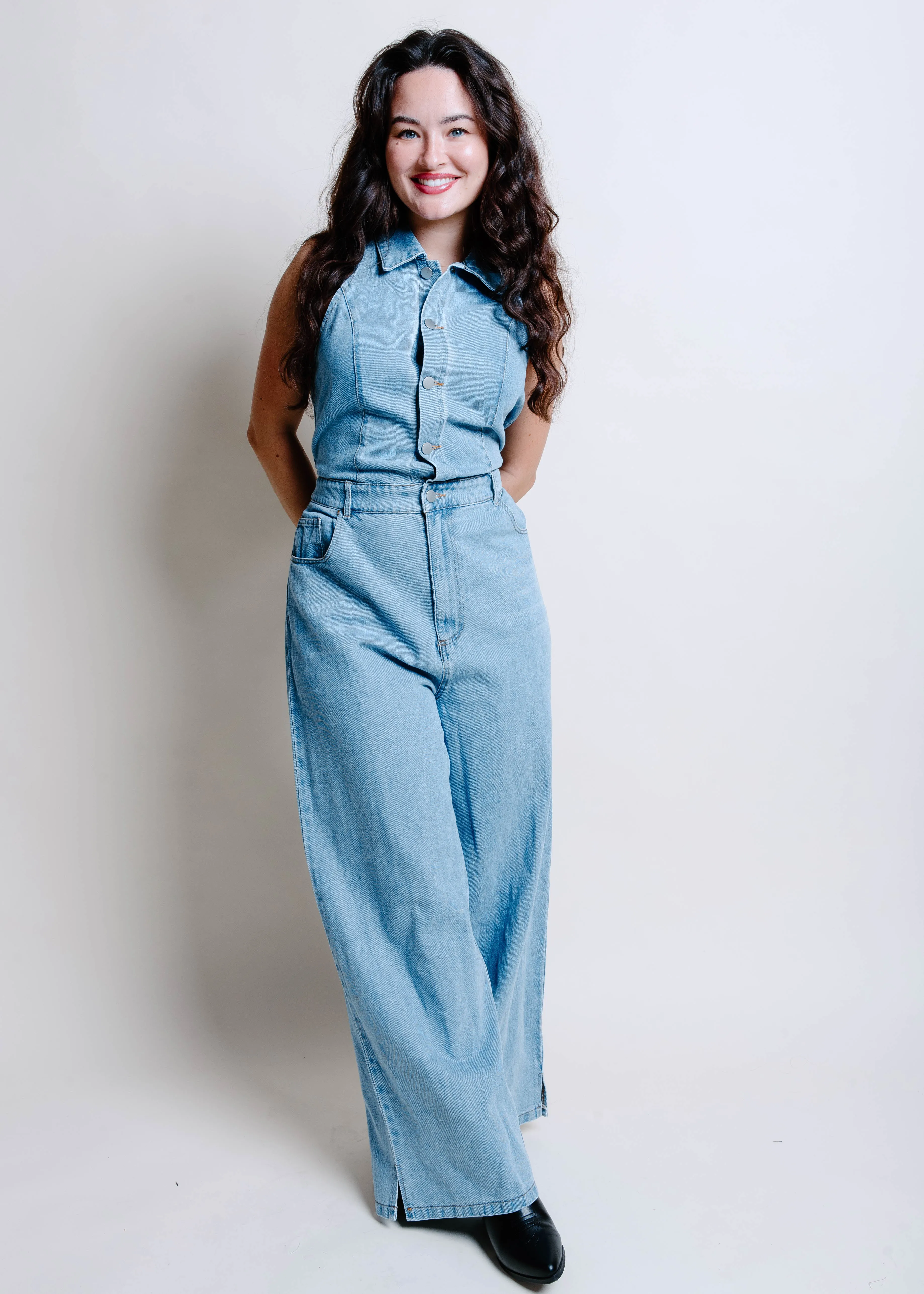 Porter Denim Jumpsuit sold by Vinnie Louise product image thumbnail 5