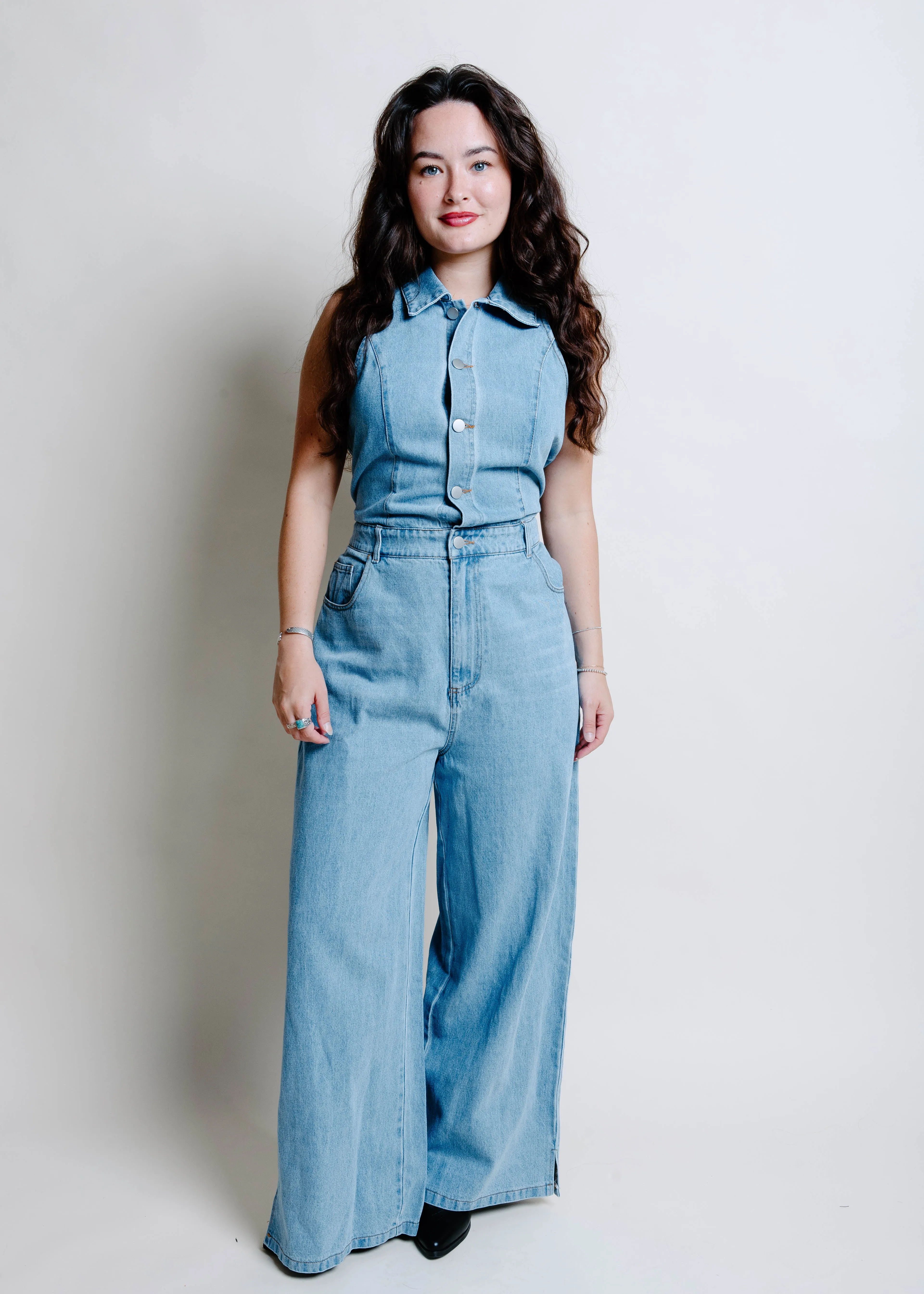 Porter Denim Jumpsuit sold by Vinnie Louise product image thumbnail 2